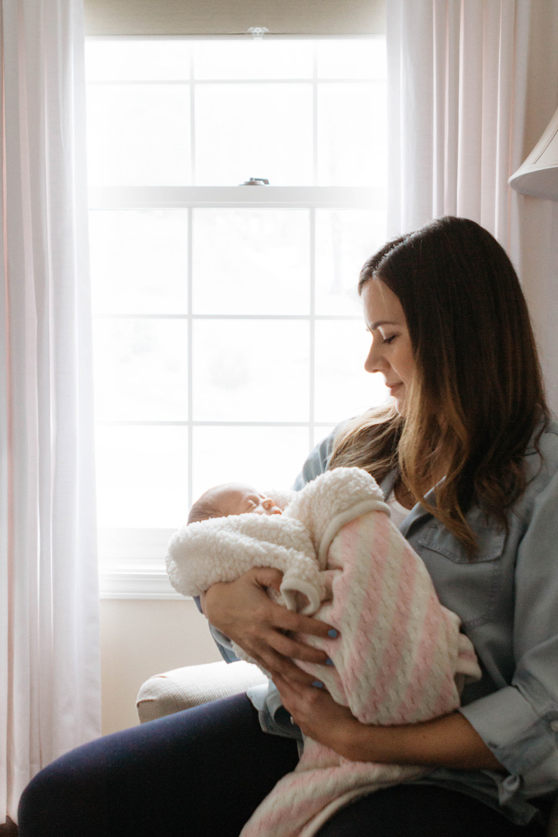 mom & babe - newborn session baby e - laura barr photography