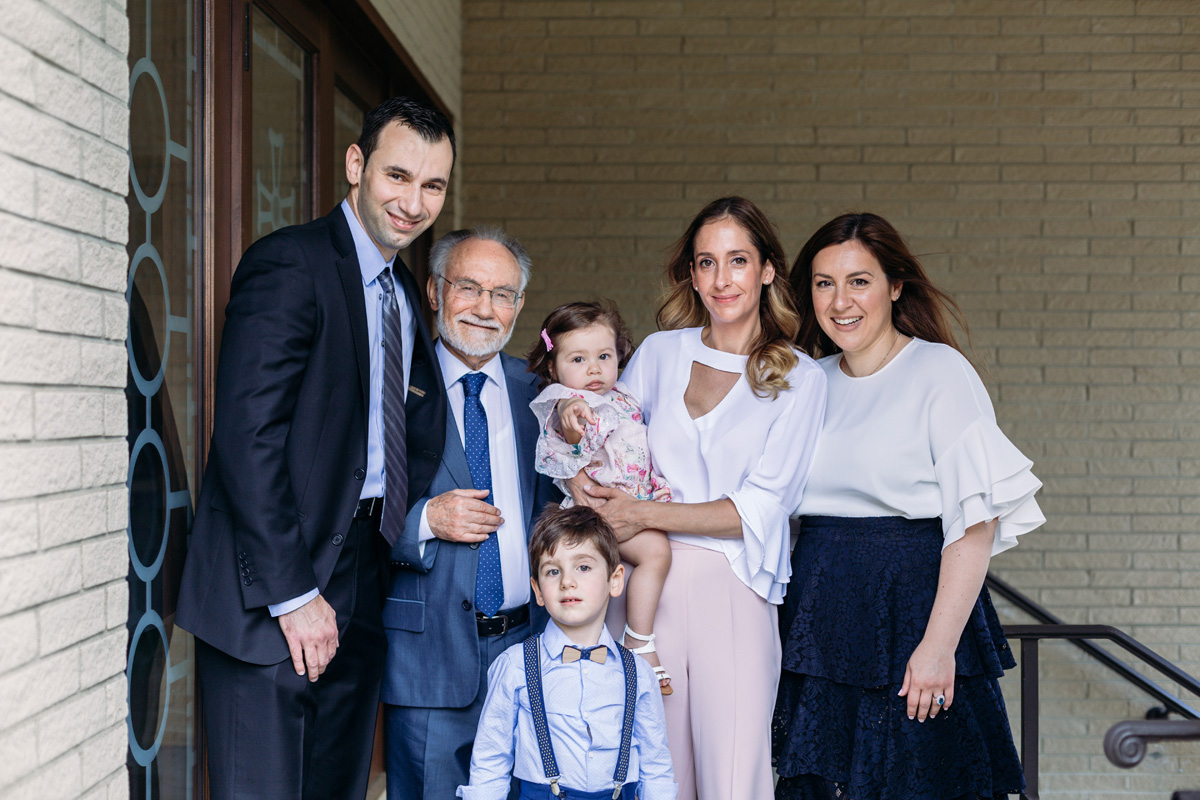family photo before baptism