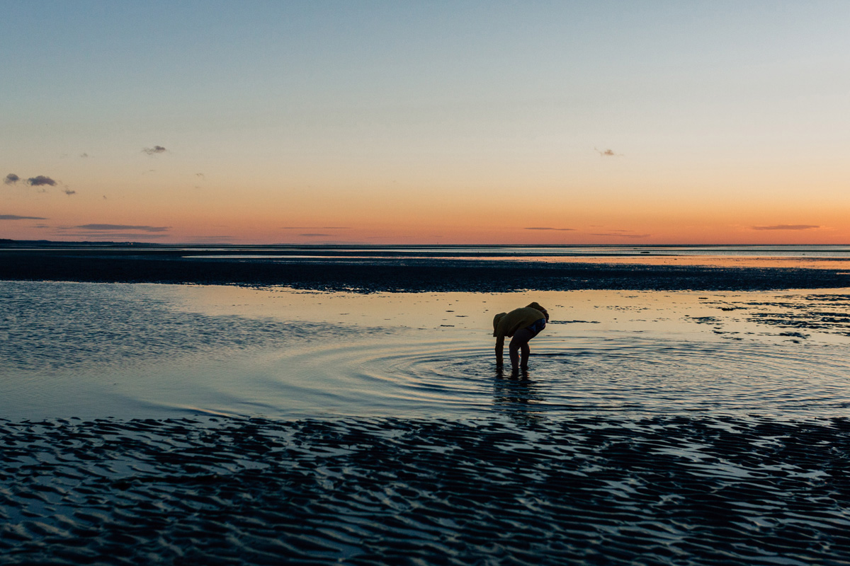 blue hour at low tide skaket beach by laura barr photography