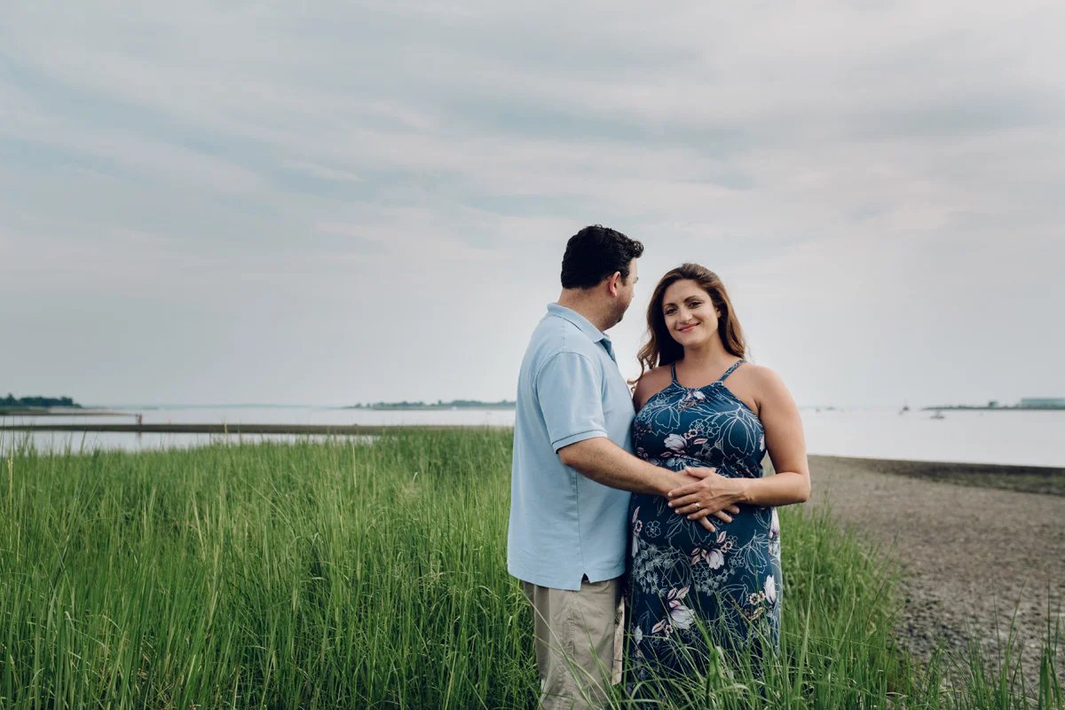 calf pasture beach couples shoot