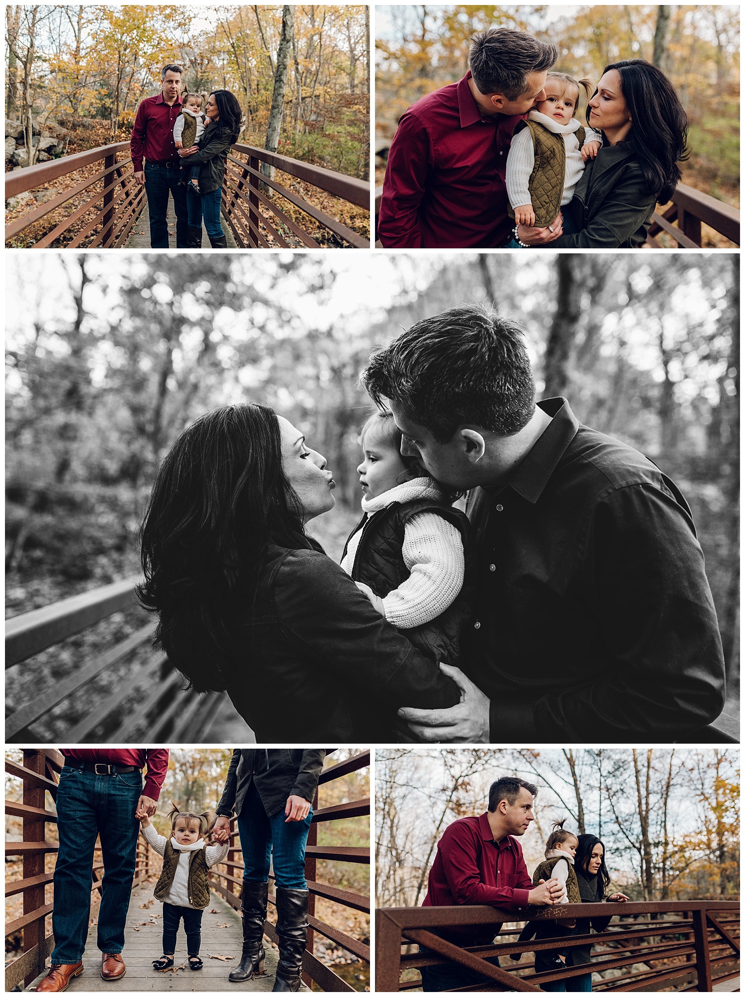 connecticut family on bridge by laura barr photography