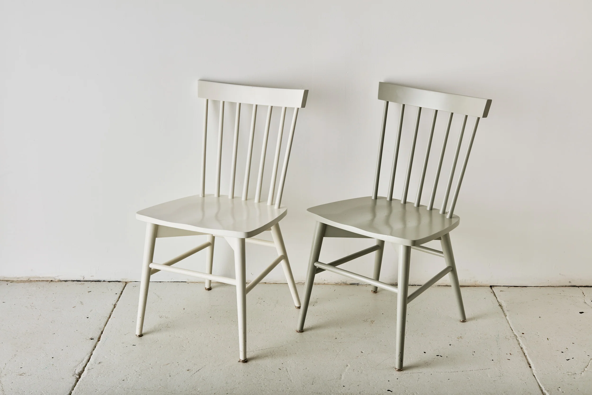 White & Gray Farmhouse Chairs