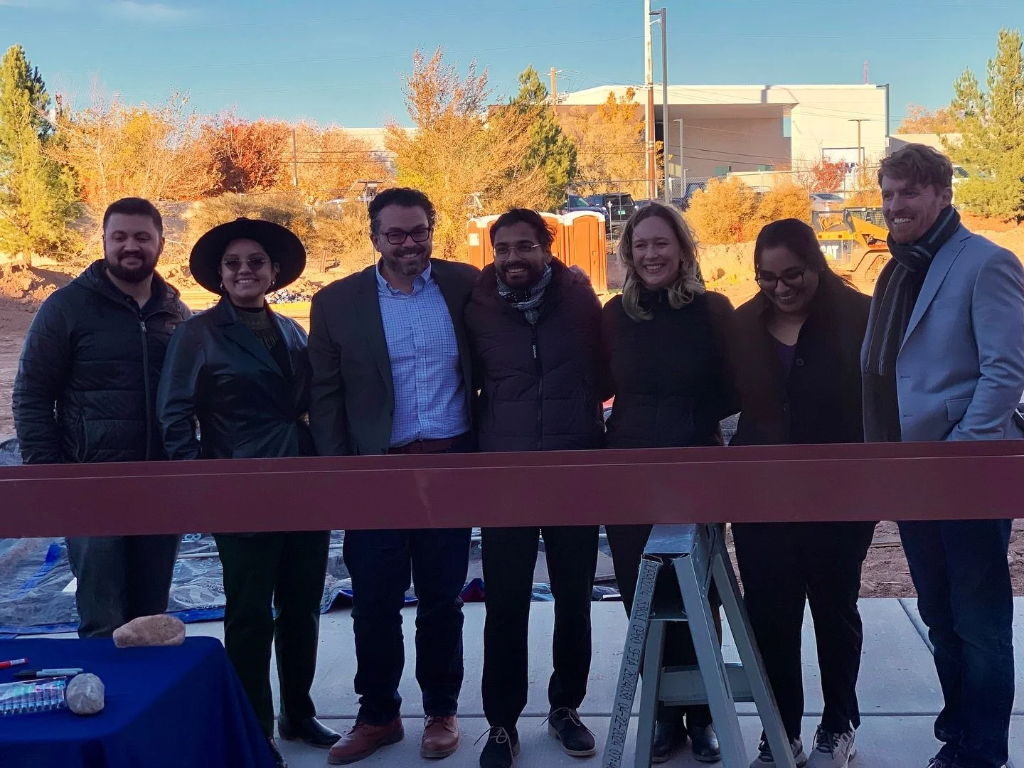 Yesterday we celebrated a major milestone with our Topping Out Ceremony for CNM Trades and Applied Technologies Facilities! A huge thank you to @vigil.associates for their collaboration and dedication to this project. 
#architecture #toppingout #des