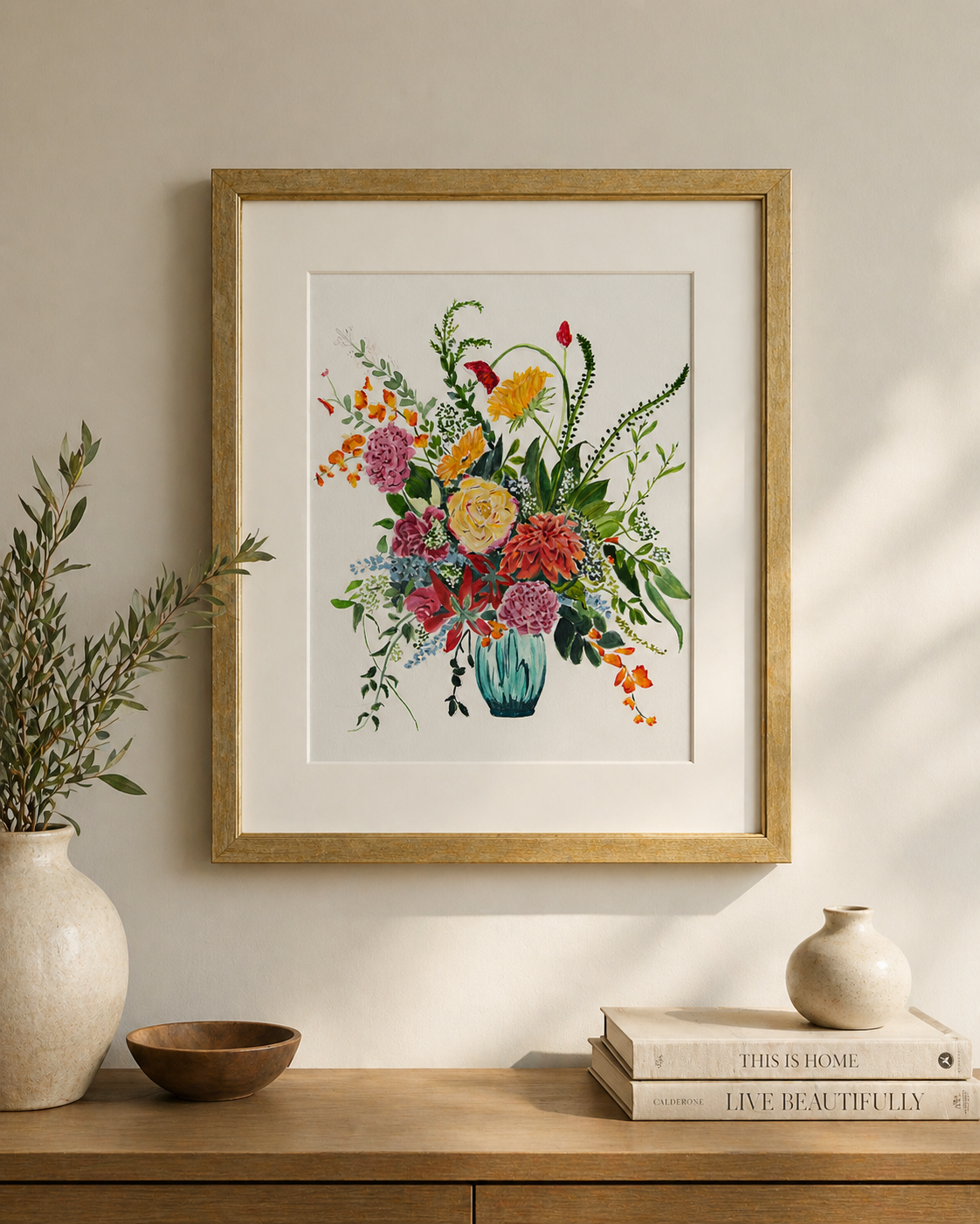 Watercolor Bouquet Series: Vibrant Wildflowers
