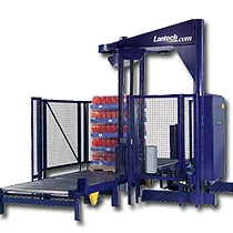 The Lantech S-1500 Automatic Rotary Arm Stretch Wrap Machine.