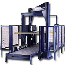 The Lantech S-2500 Automatic Rotary Arm Stretch Wrap Machine.