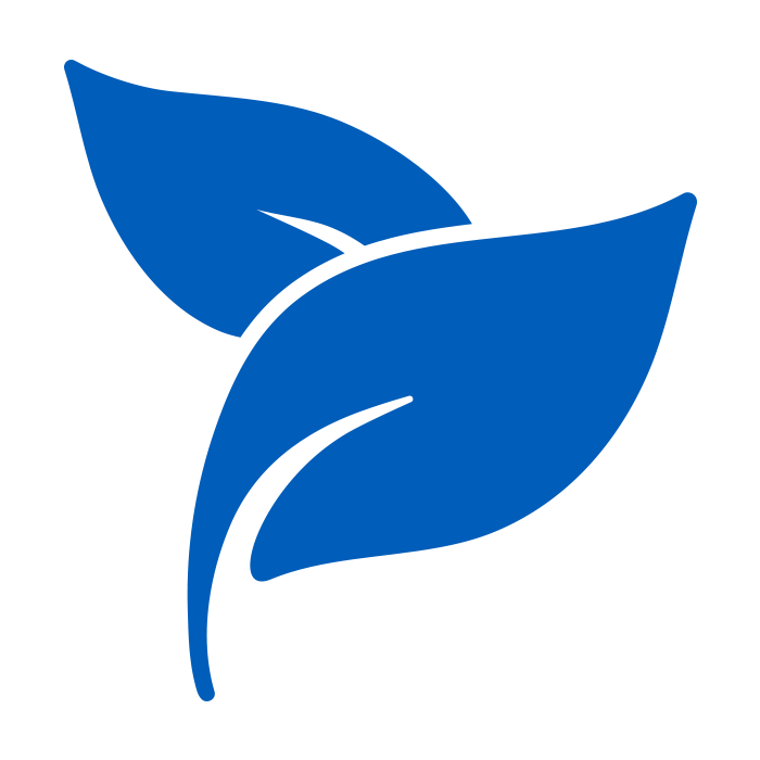 Icon of Leaves to Represent Reducing Waste and Cost