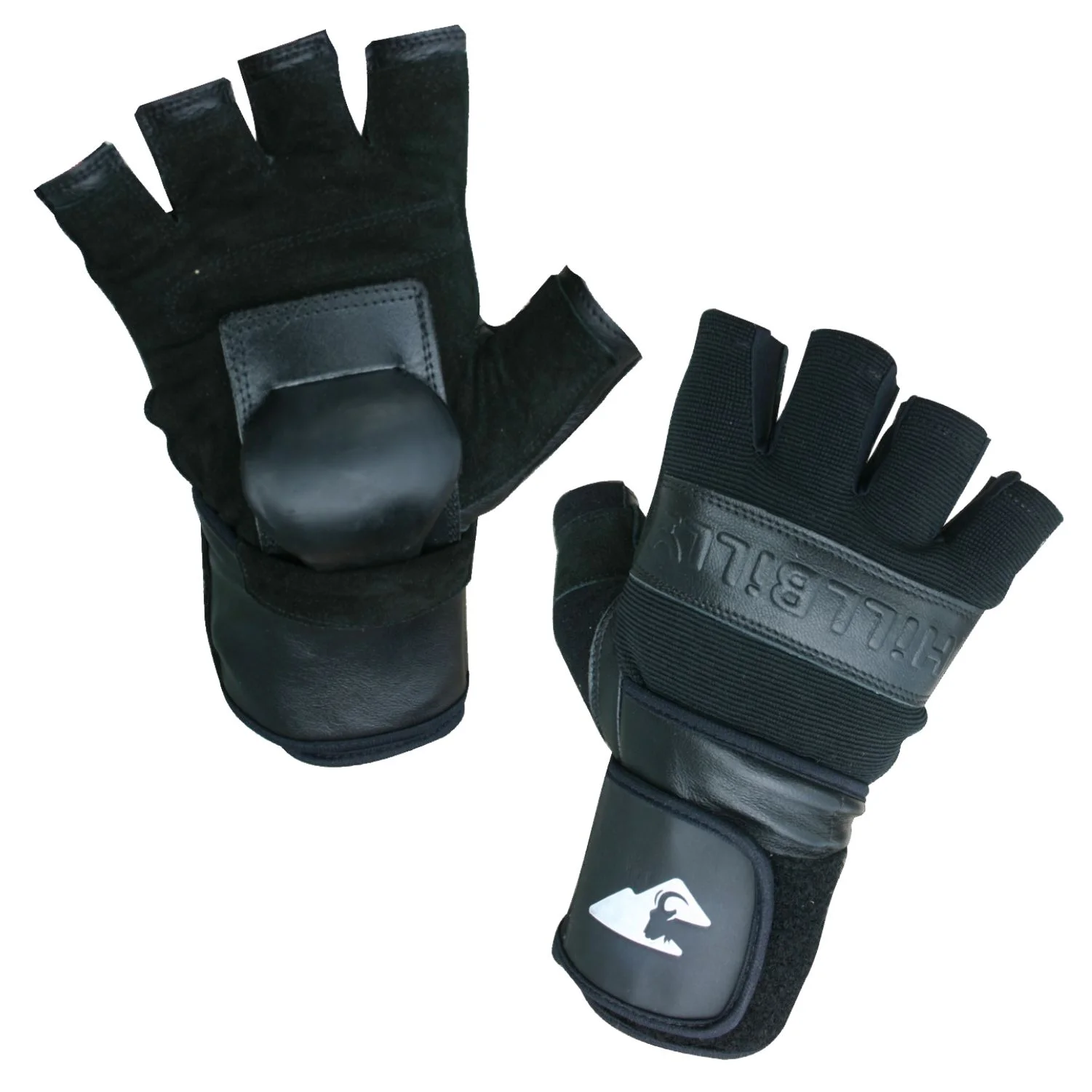 HILLBILLY WRIST GUARD GLOVES - BLACK - HALF FINGER