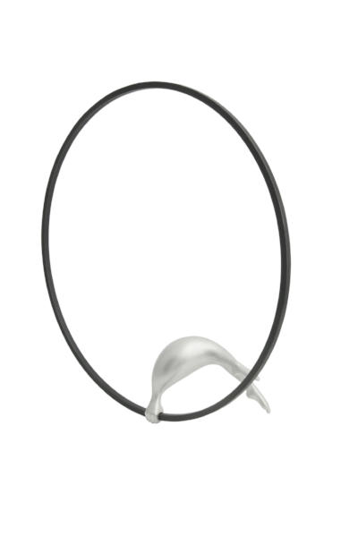 Necklace made in steel and silver