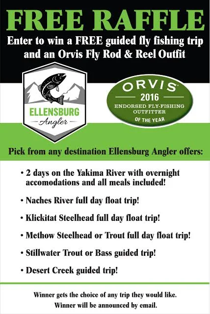 Ellensburg Angler Free Raffle Guided Trip & Rod and reel giveaway!