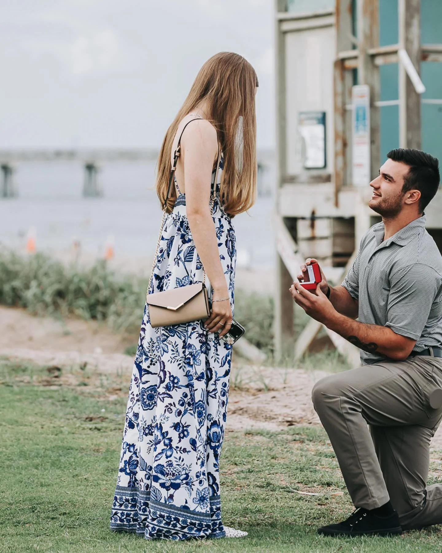 Spoiler alert: She said YES! Swipe to see the surprise of a lifetime! #miamiproposalphotographer #miamiweddingphotographer #supriseengagement
