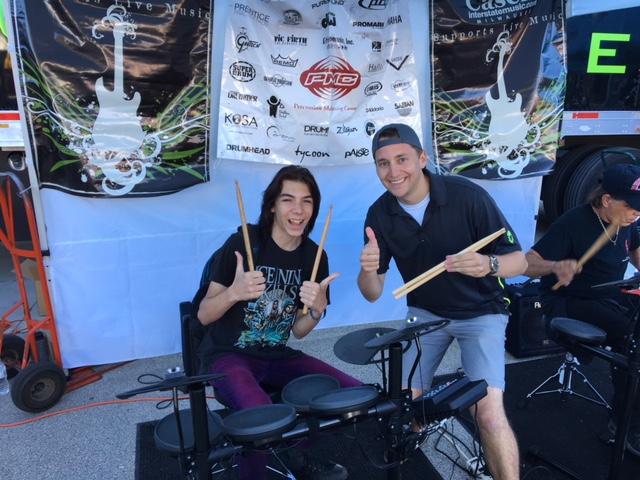 Cascio Music tent-hosting with electronic drum kits, Milwaukee, Wisconsin