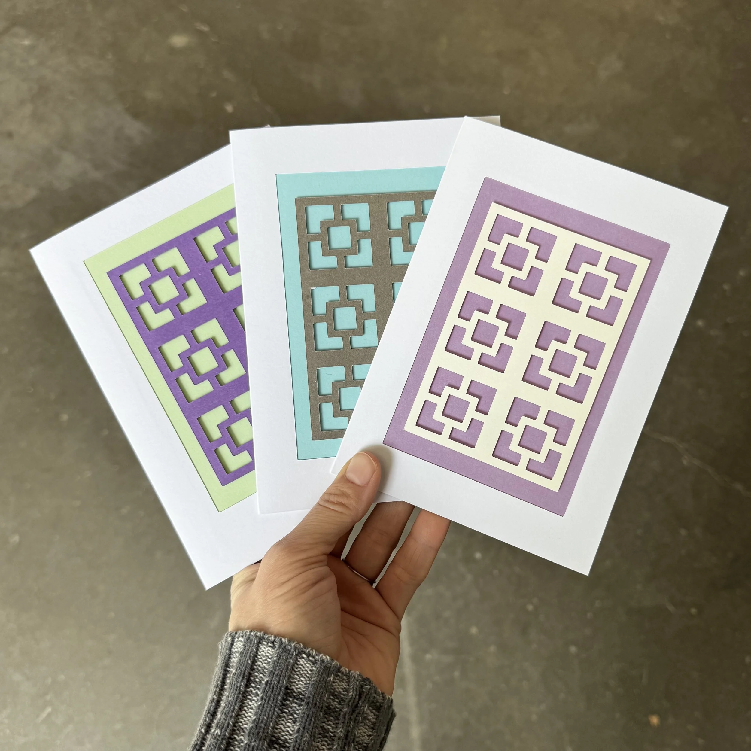 8- Breeze Block Greeting Card - Set of 3