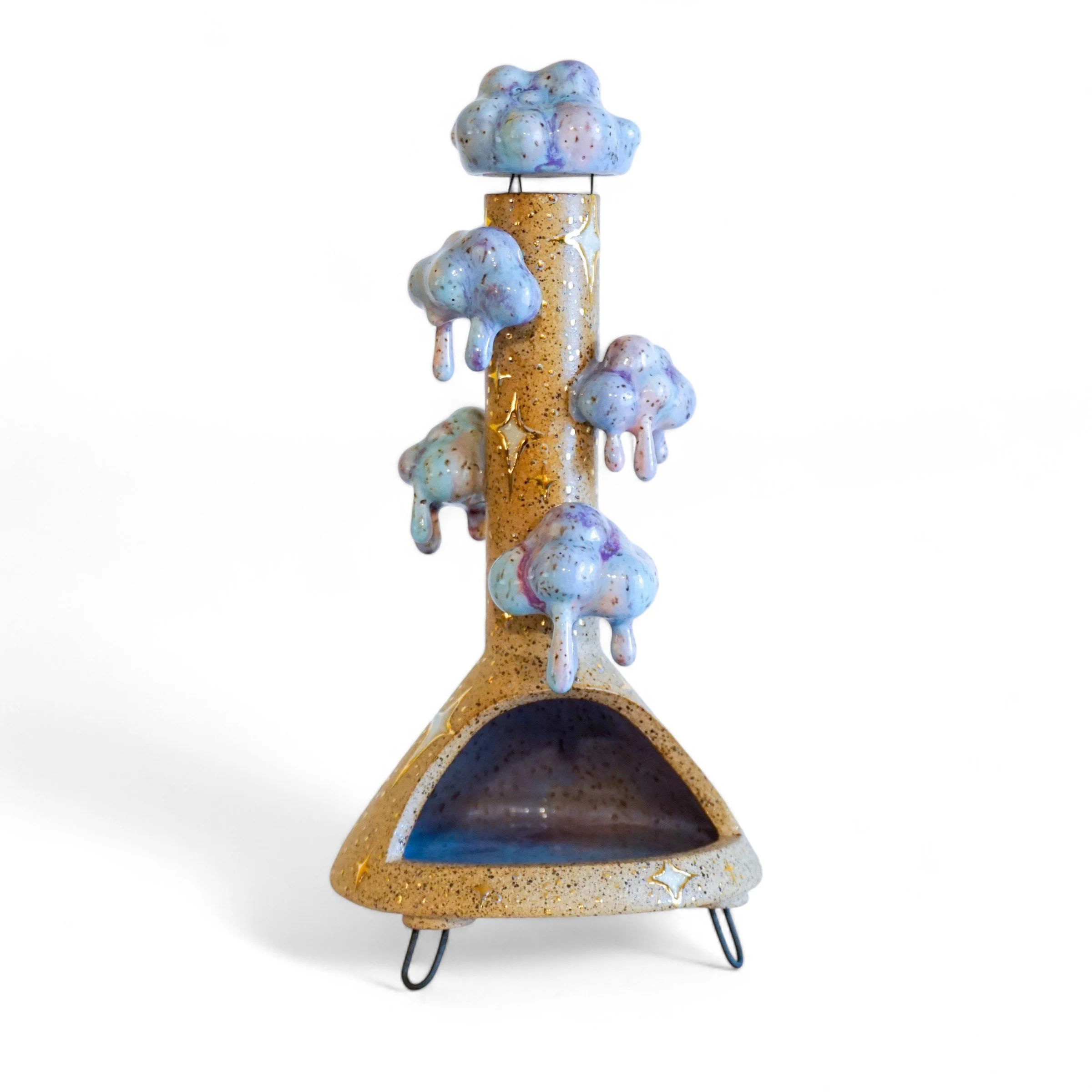 Cosmic Clouds Glowing Glitter Inlay Mini Malm Burner Collaboration with Katie Marks