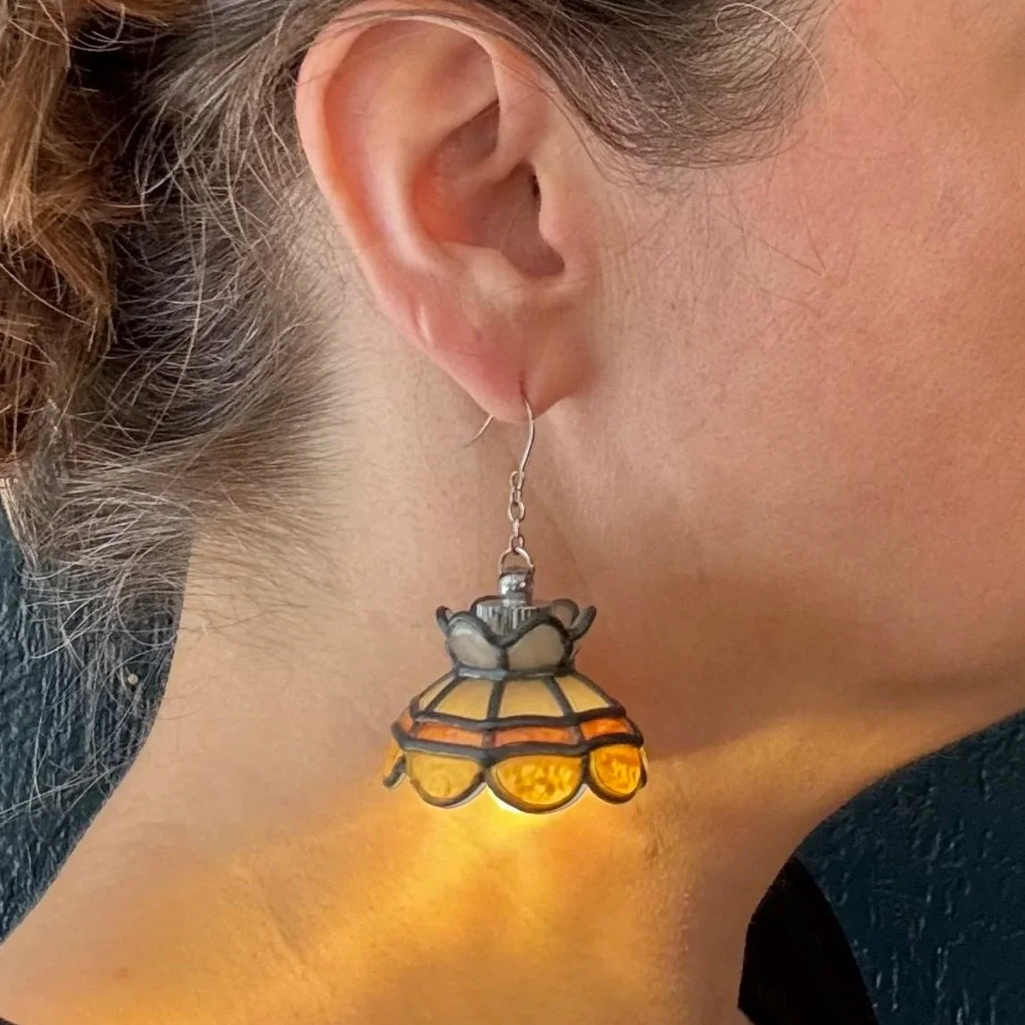 51 Ready-to-Ship Hand Leaded Stained Glass Illuminated Earrings