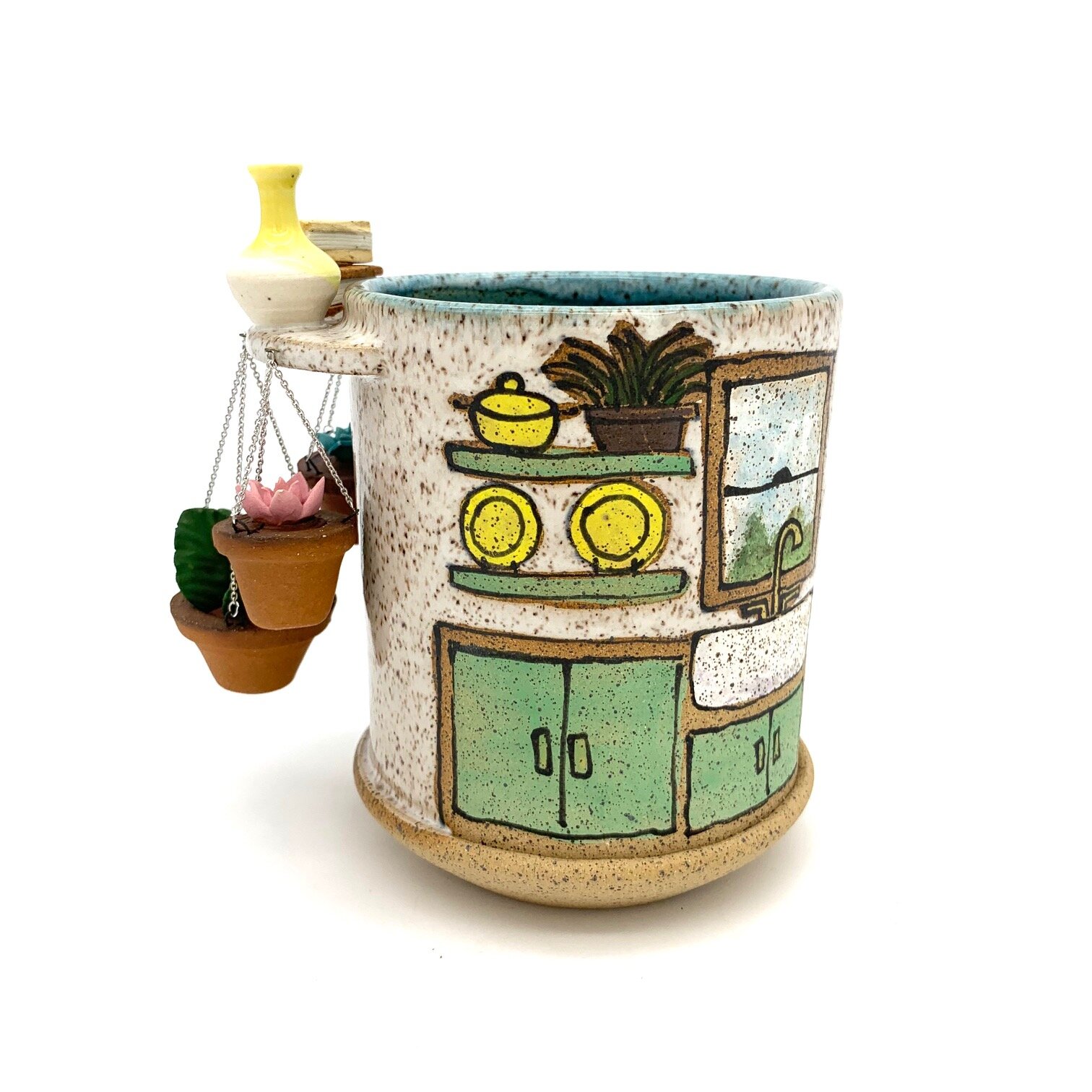 Oh hey, mint green cabinets? Yep, Those are modeled from my house too!