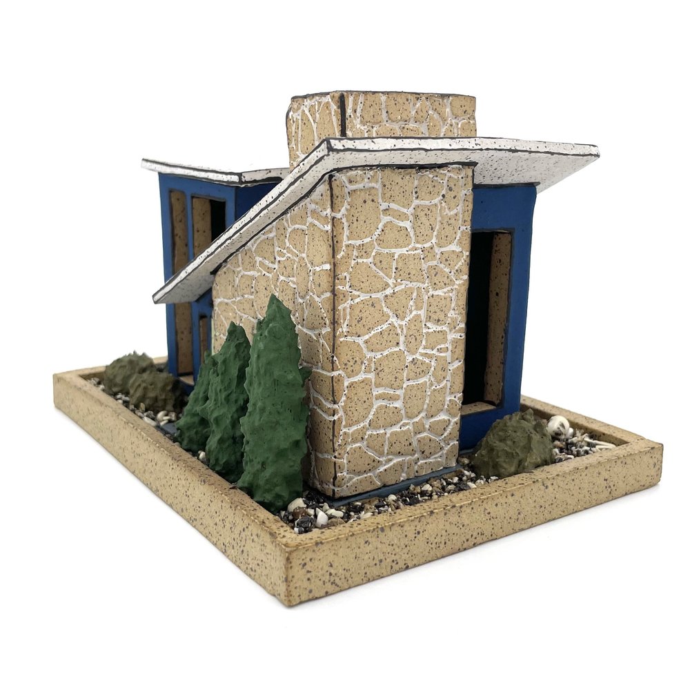 Tiny House Incense Burner Sculpture #6 — Kate Schroeder Ceramics