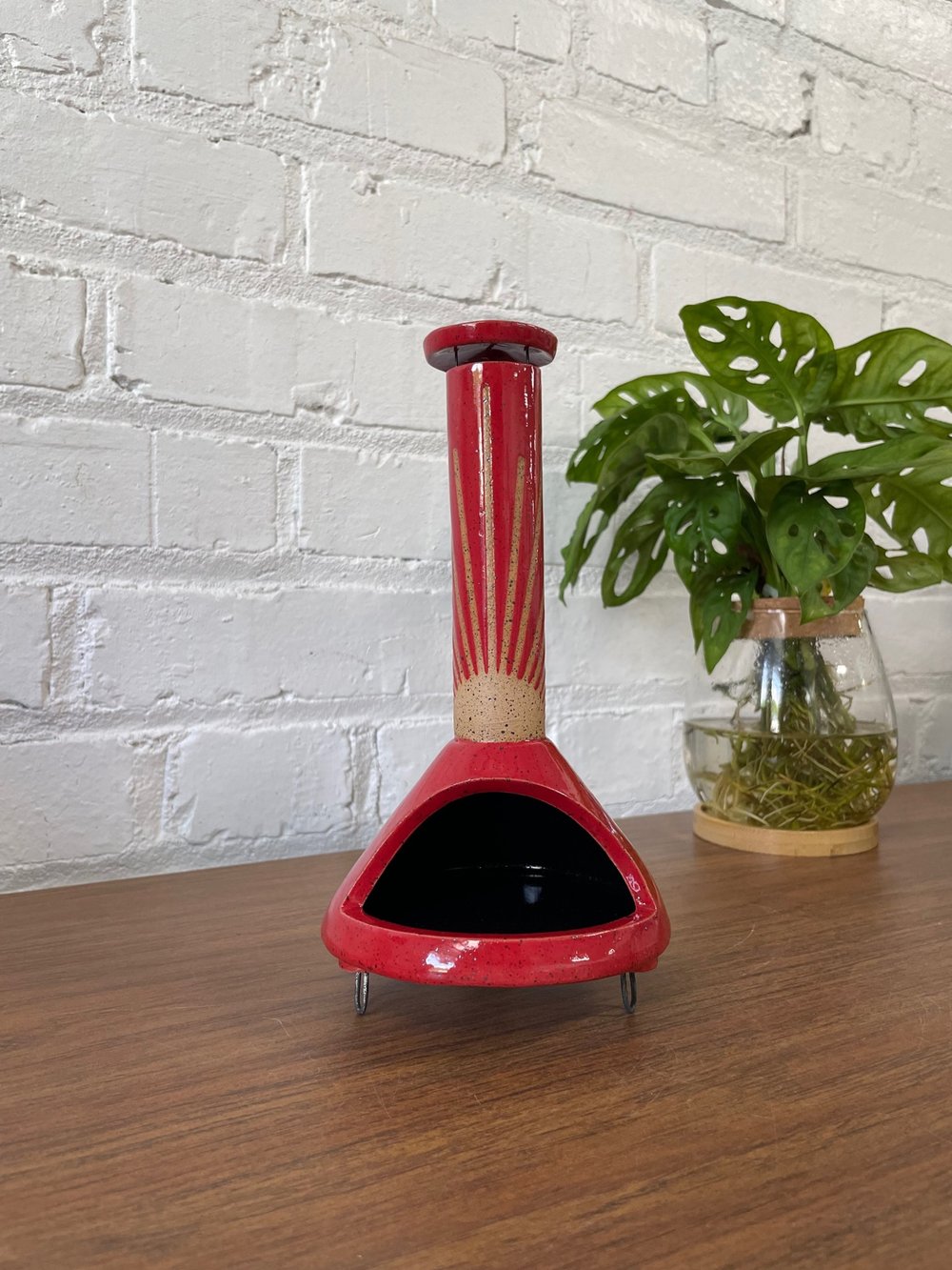 Sunburst Pattern Mini Malm Burner - Preorder — Kate Schroeder Ceramics