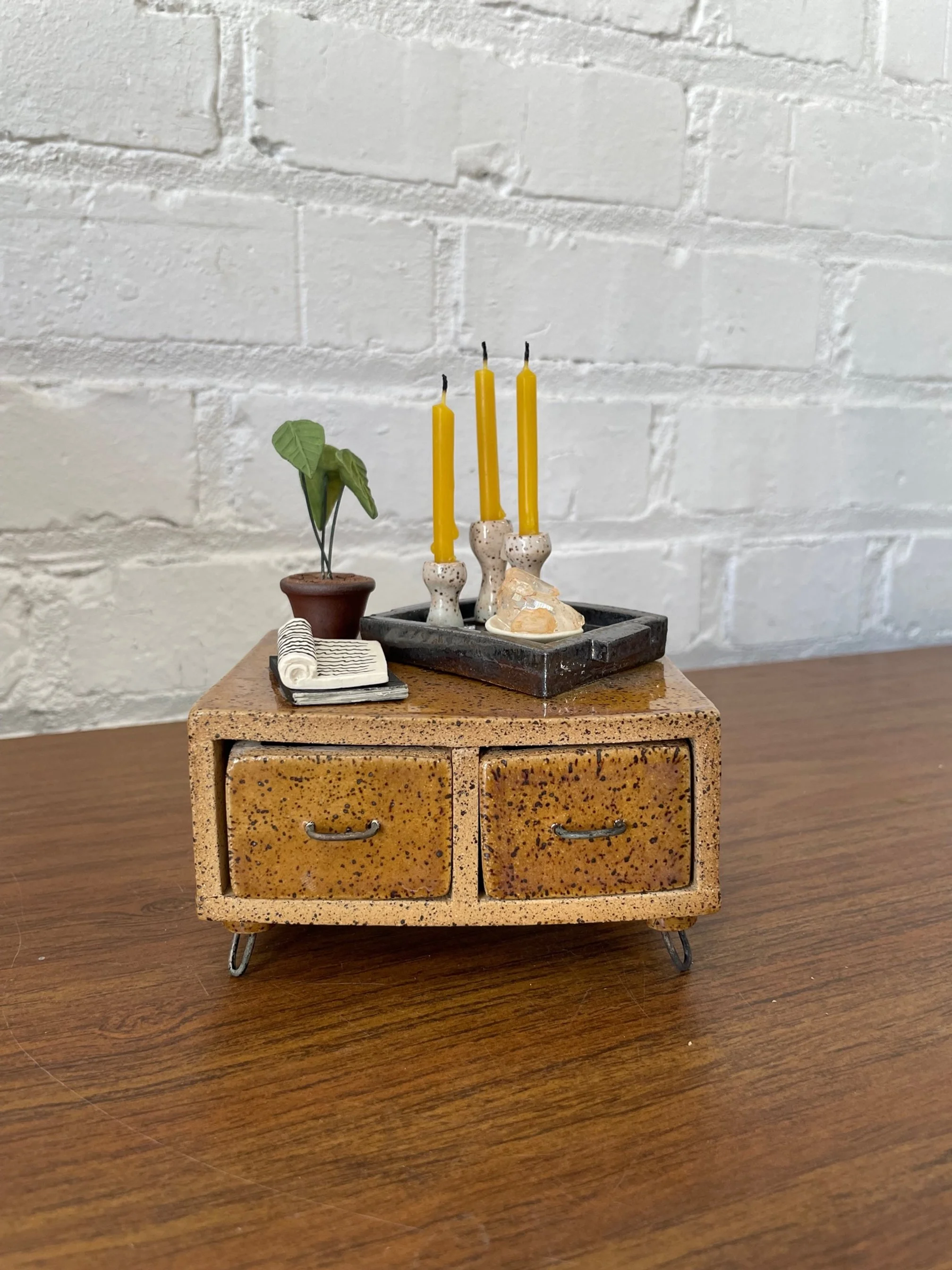 Candle Holder and Match Box Coffee Table