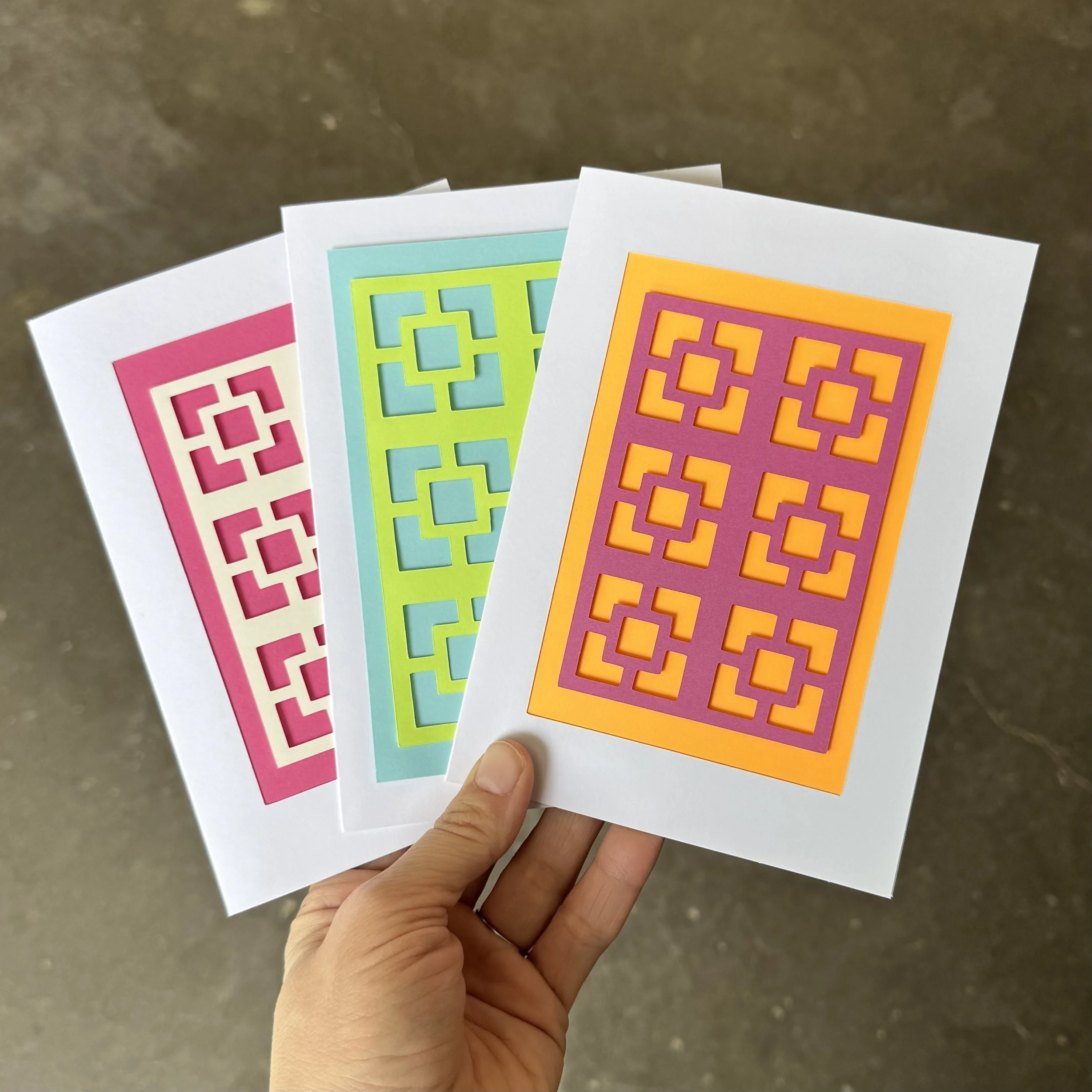 9- Breeze Block Greeting Card - Set of 3