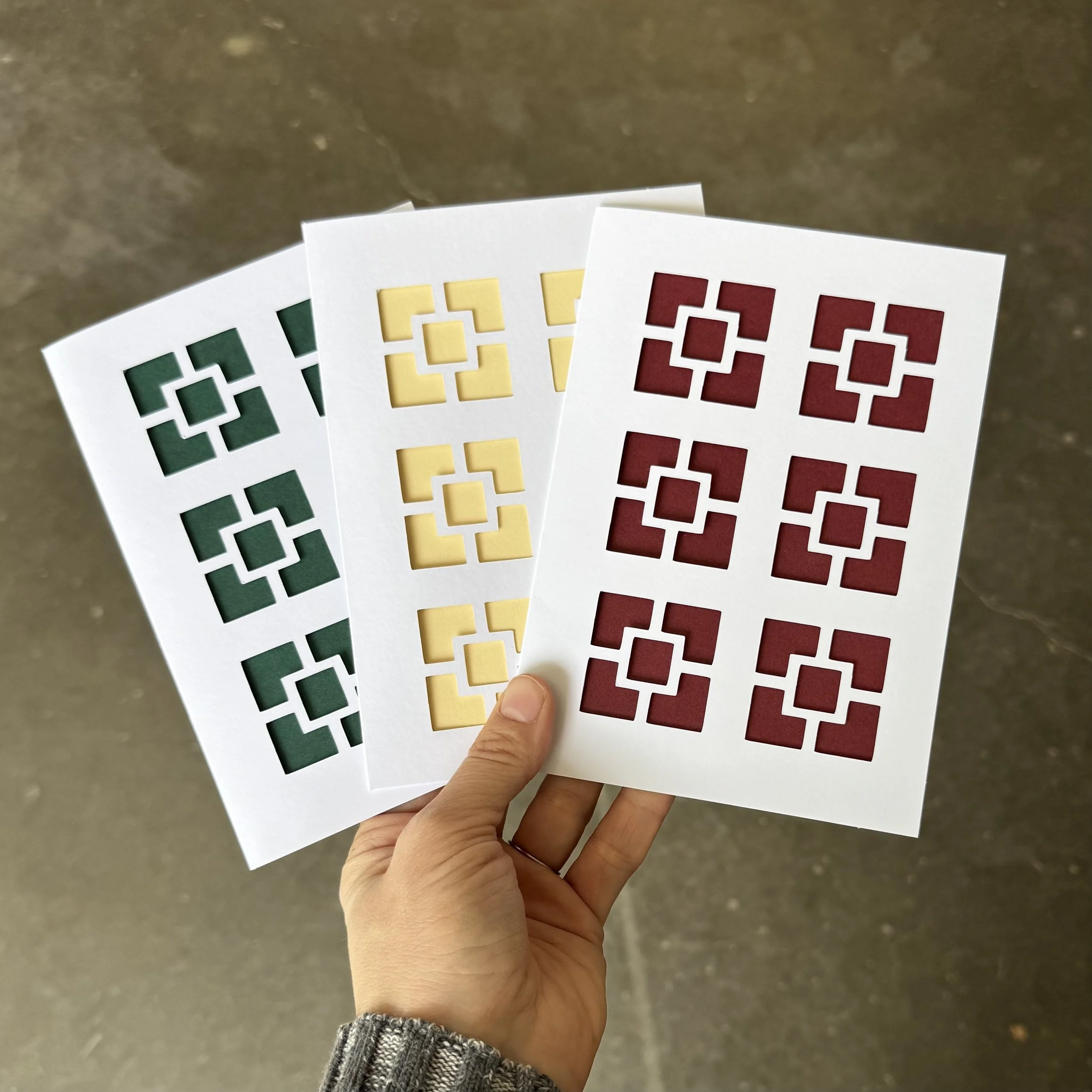 4- Breeze Block Greeting Card - Set of 3