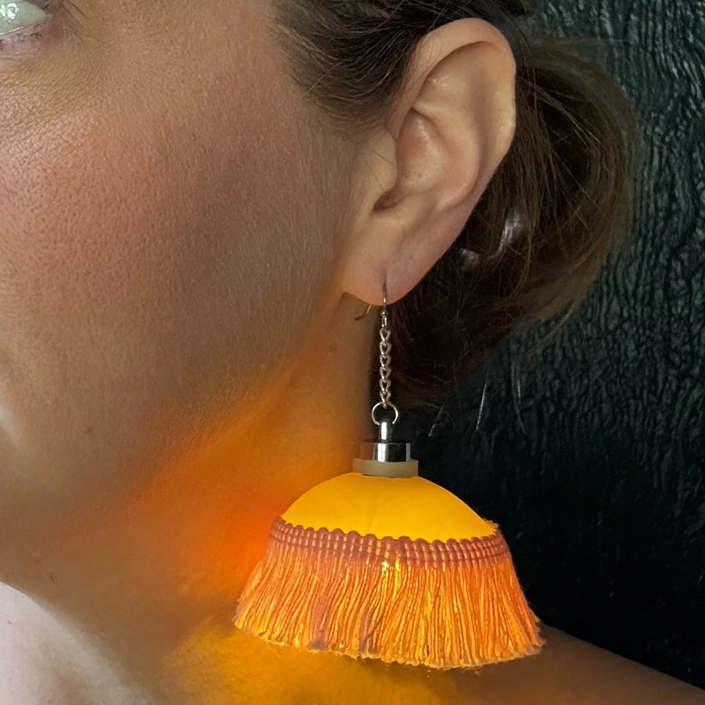 Fringe Lamp Shade Pendant Earrings 4