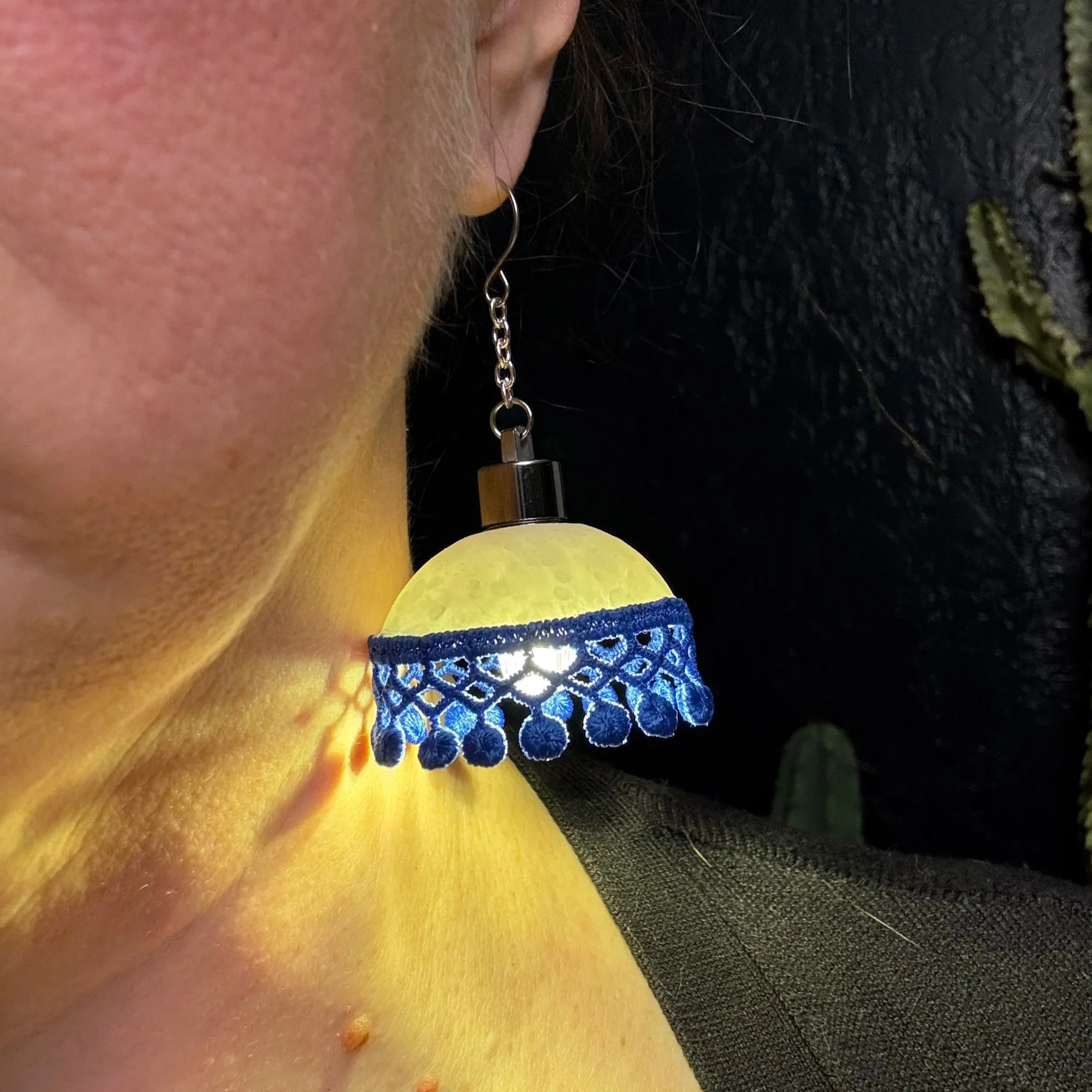 Blue Trim Illuminated Earrings 39