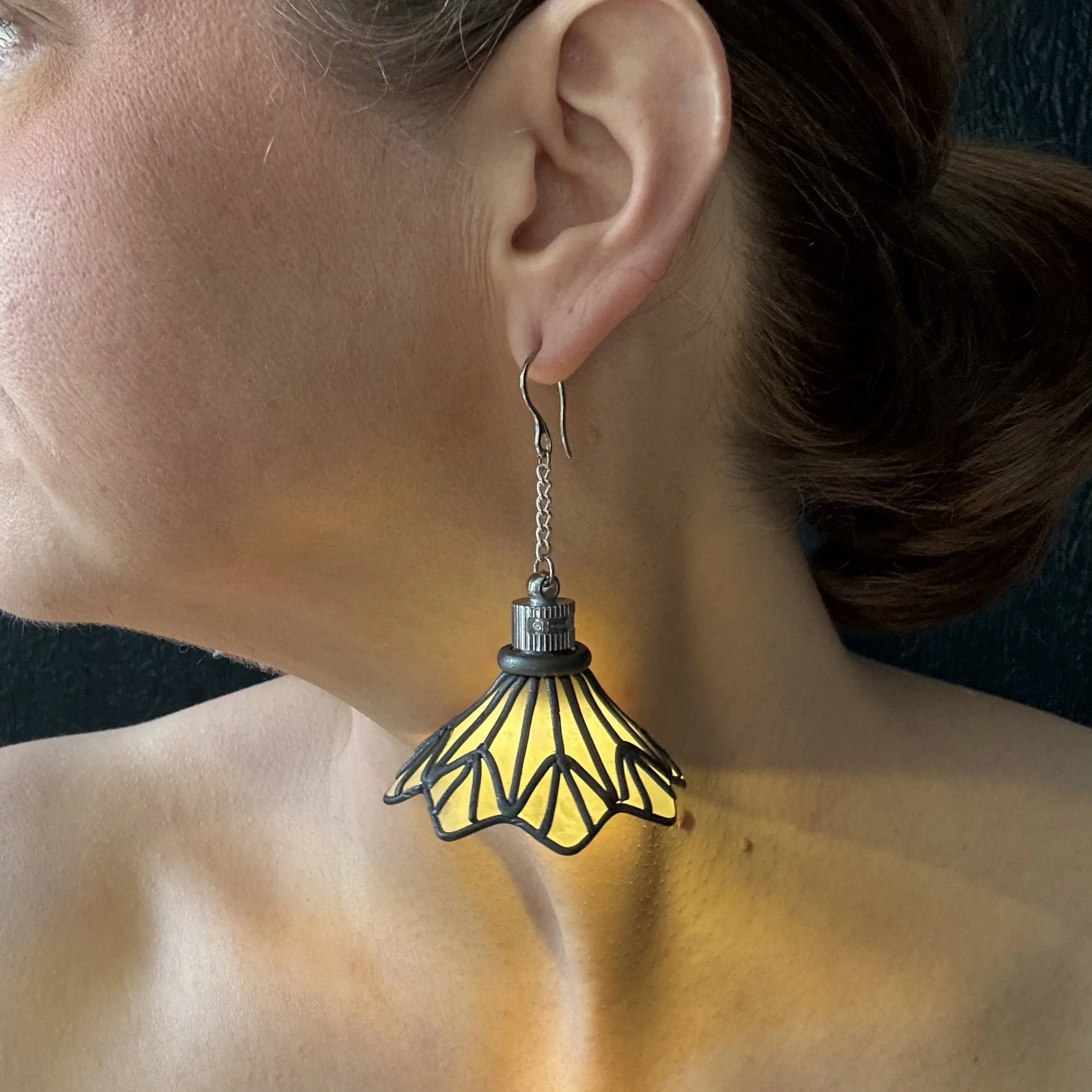 Stained Glass Illuminated Chandeliearring #15