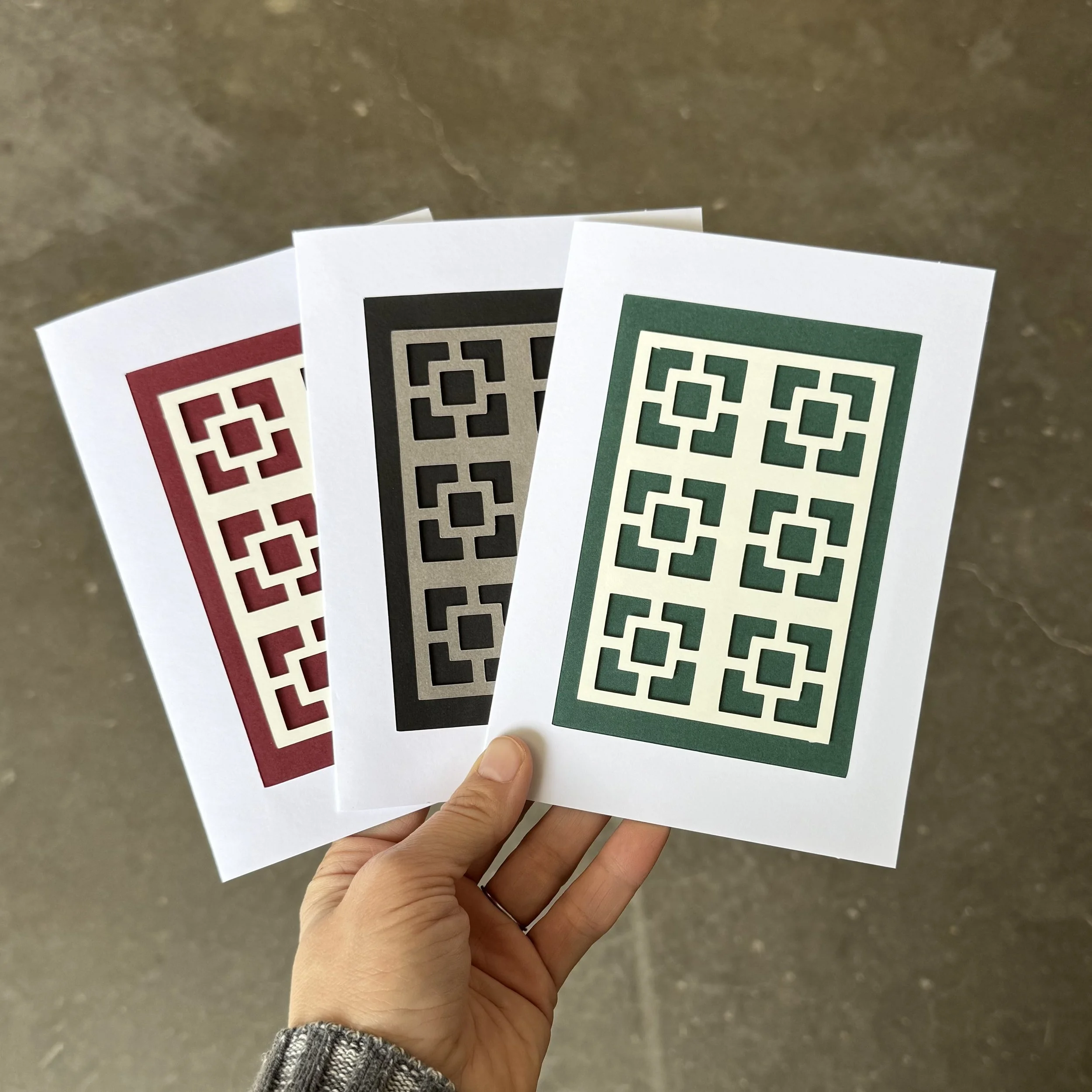 5- Breeze Block Greeting Card - Set of 3