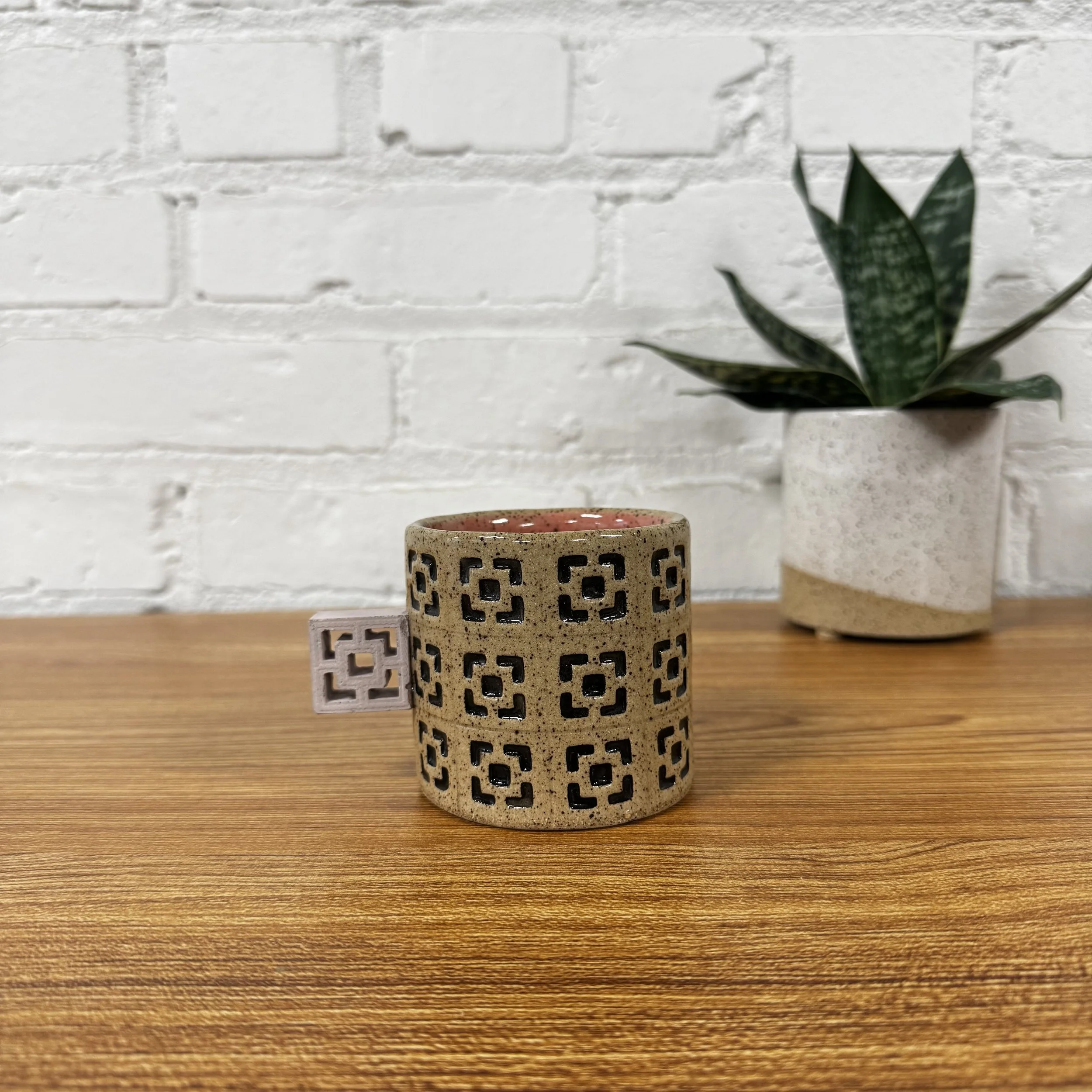 15- Breeze Block Mug with Breeze Block Handle