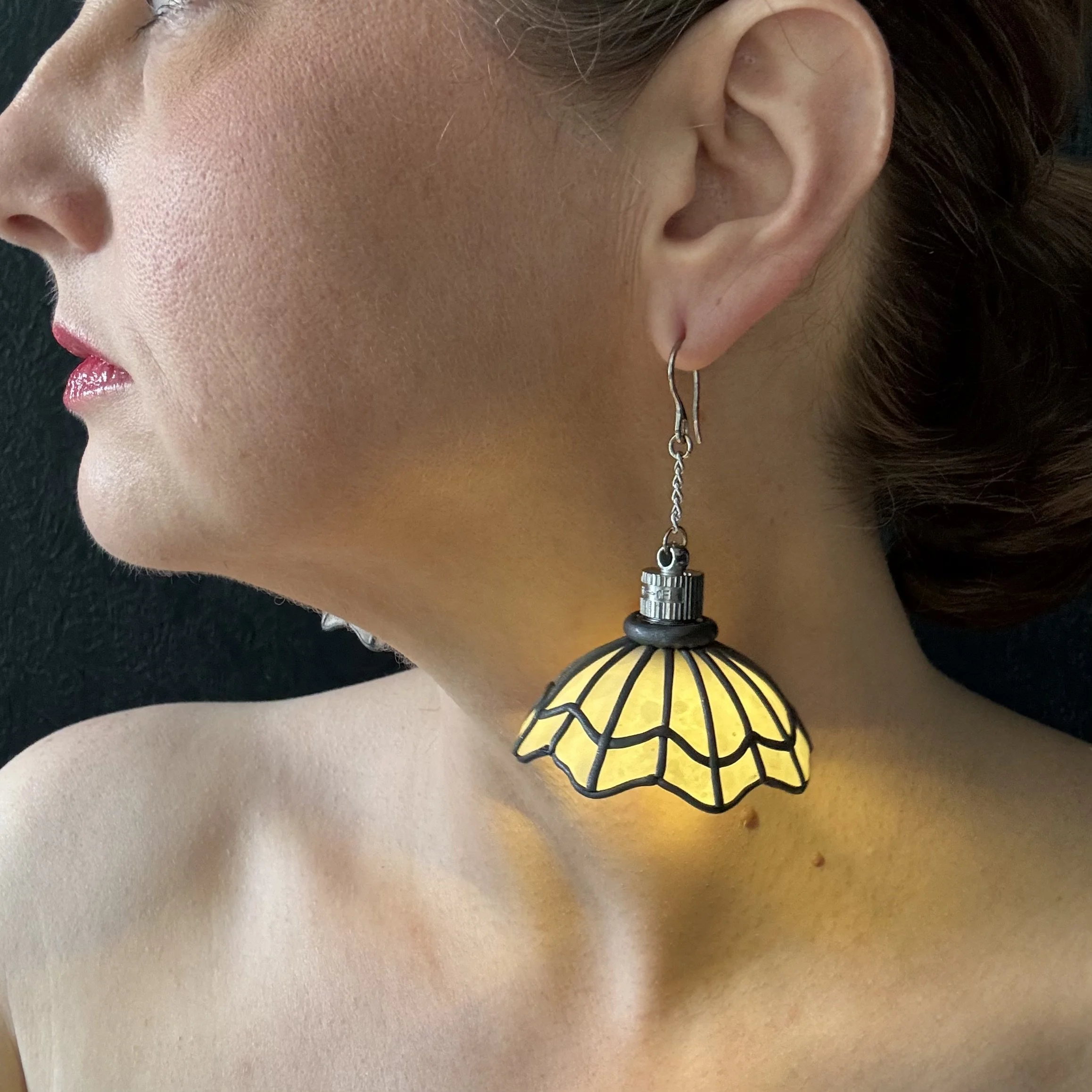 Stained Glass Illuminated Chandeliearring # 14