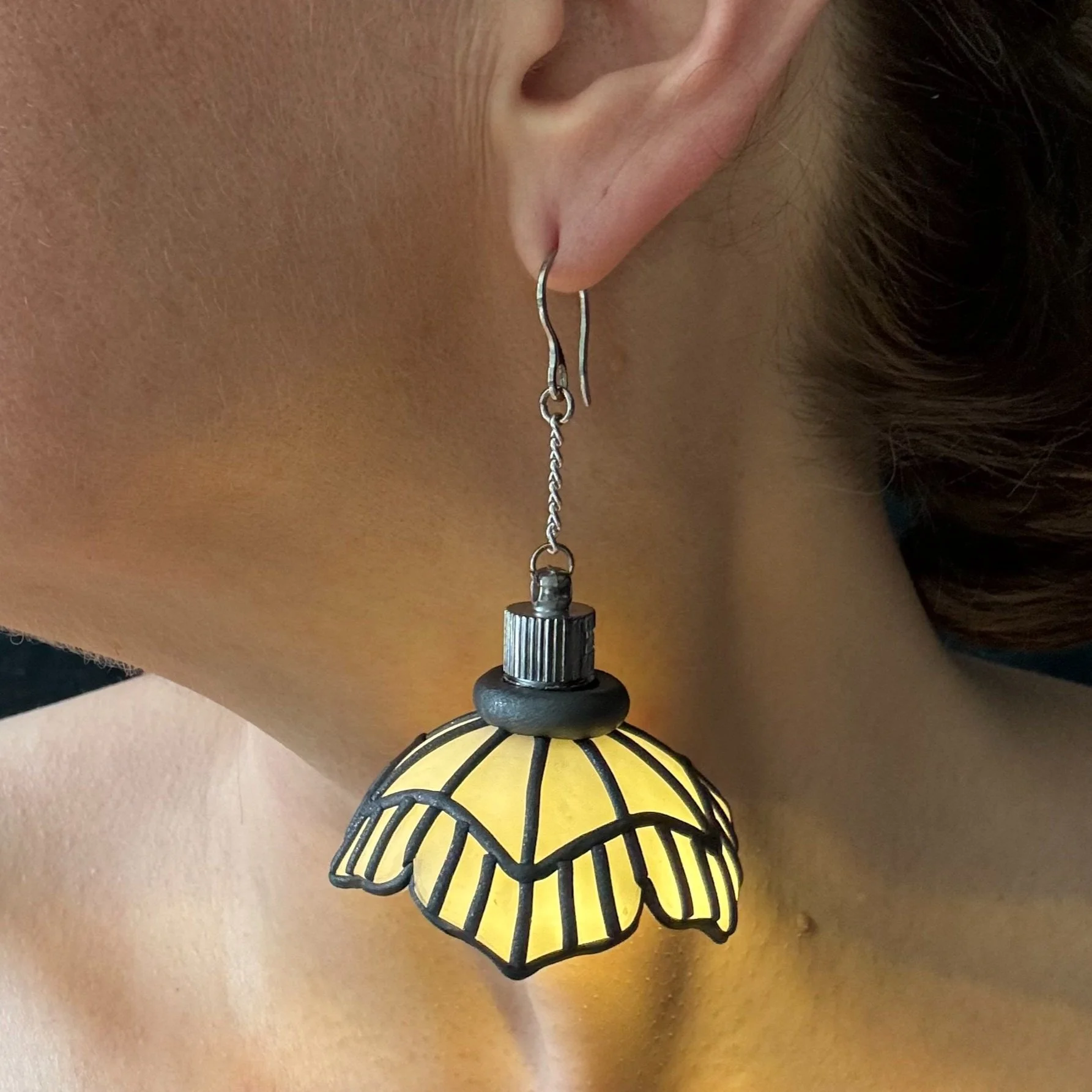 3 PREORDER Stained Glass Illuminated Earrings (Ship Date 2/7/2026)