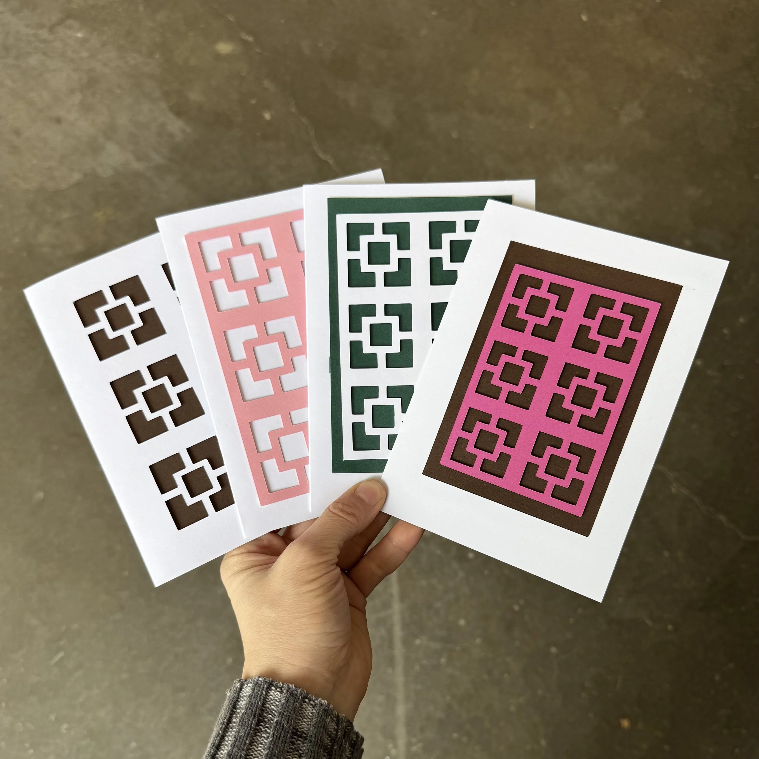 2- Breezeblock Greeting Card - Set of 4