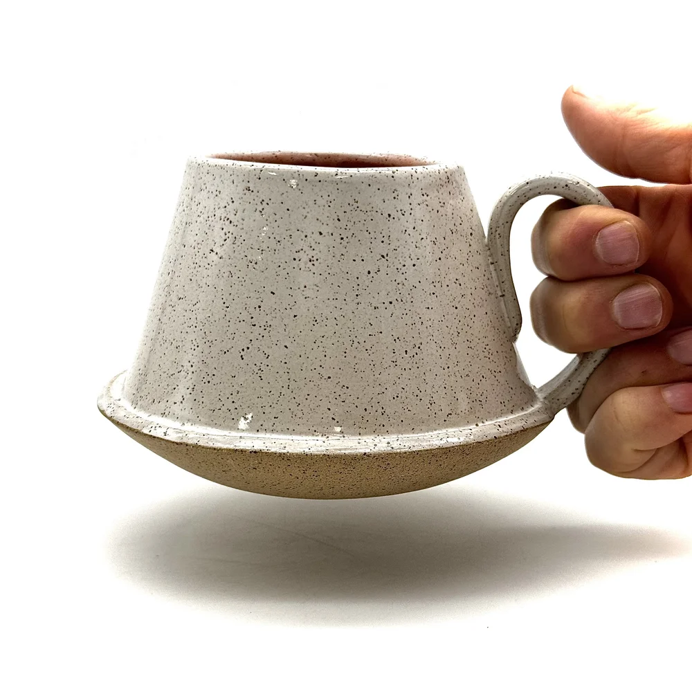 29- Low Tapered Gallery Wall Mug with Coil Pot and Red Jasper