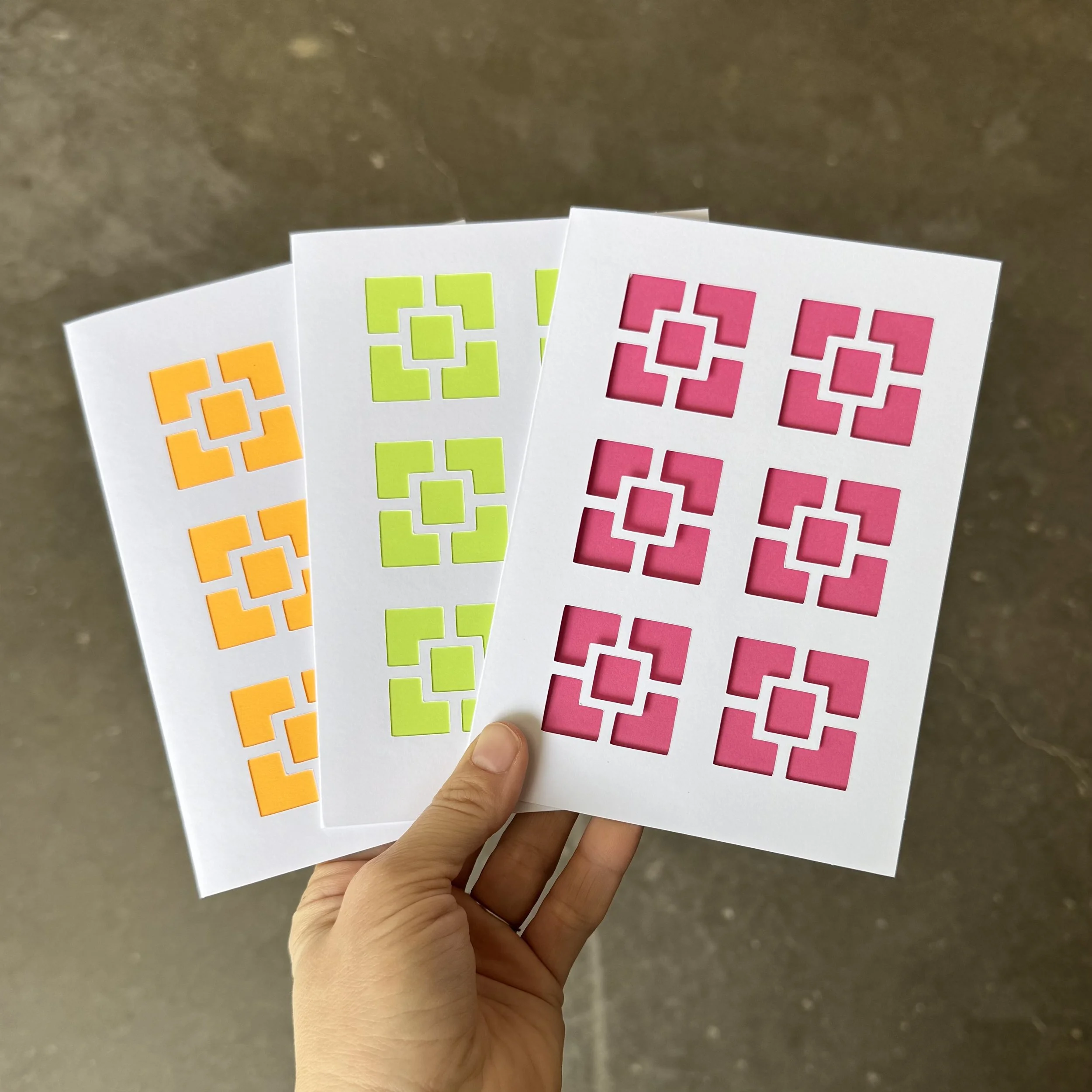 7- Breeze Block Greeting Card - Set of 3