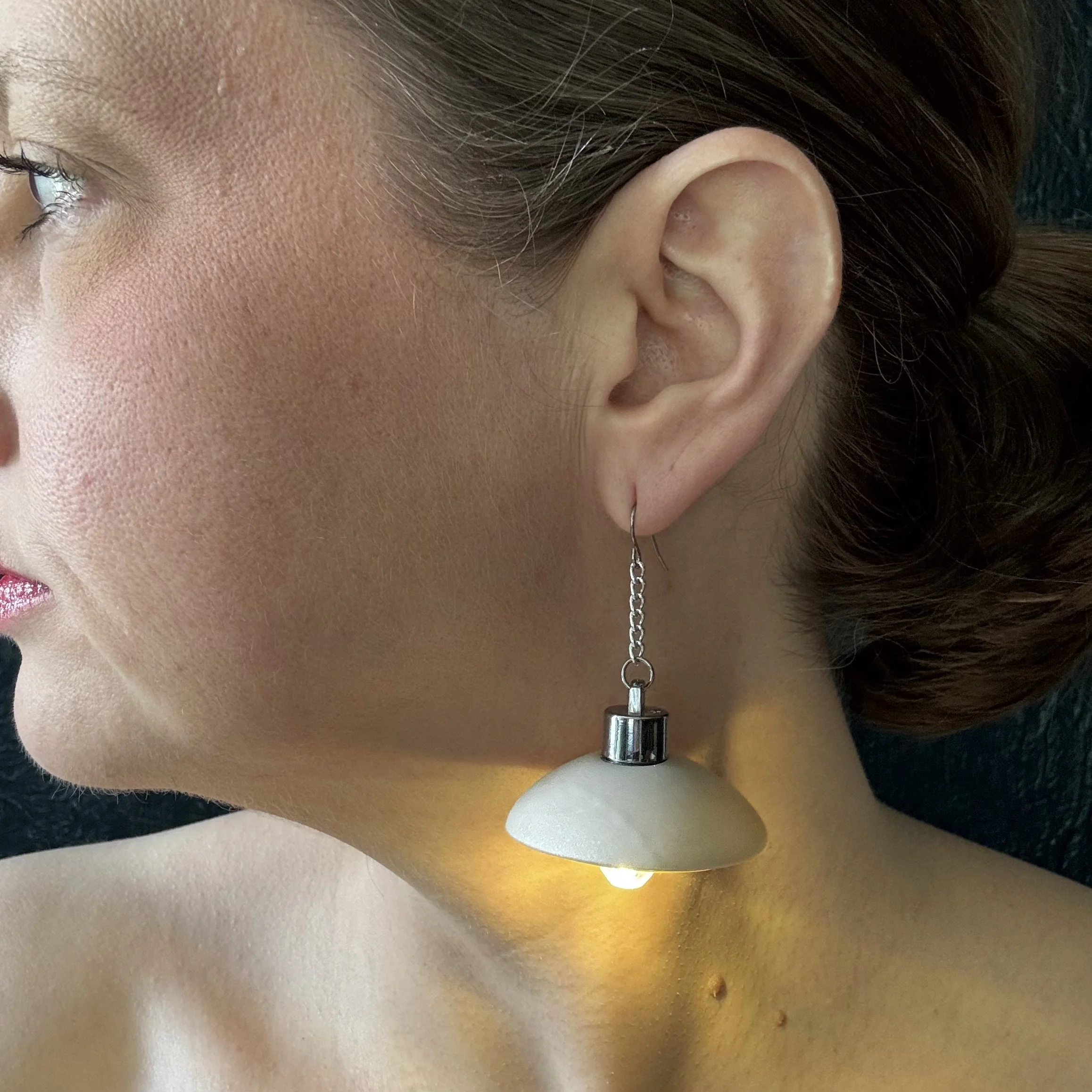 Pearl Dome Illuminated Earrings