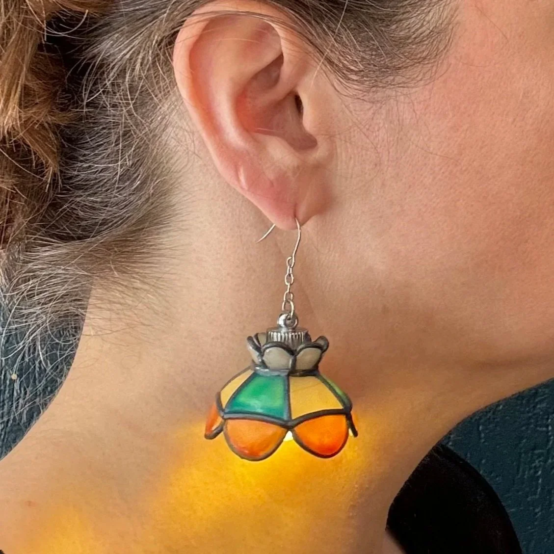 49 Ready-to-Ship Hand Leaded Stained Glass Illuminated Earrings