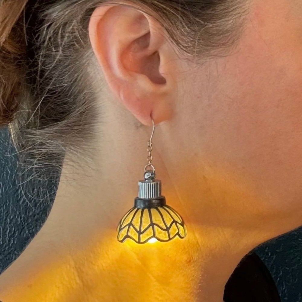 58 Ready-to-Ship Hand Leaded Stained Glass Illuminated Earrings