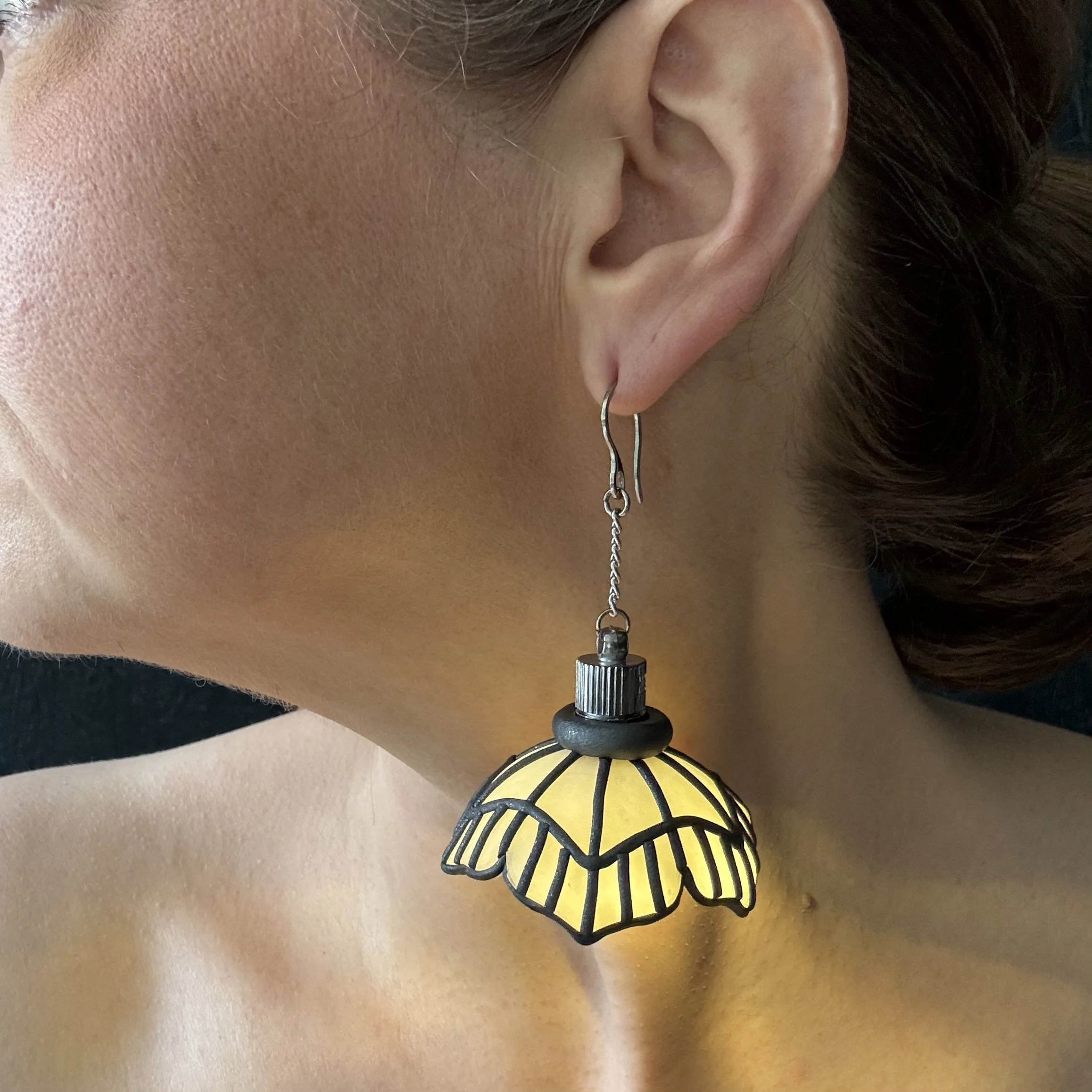 Stained Glass Illuminated Chandeliearring #6