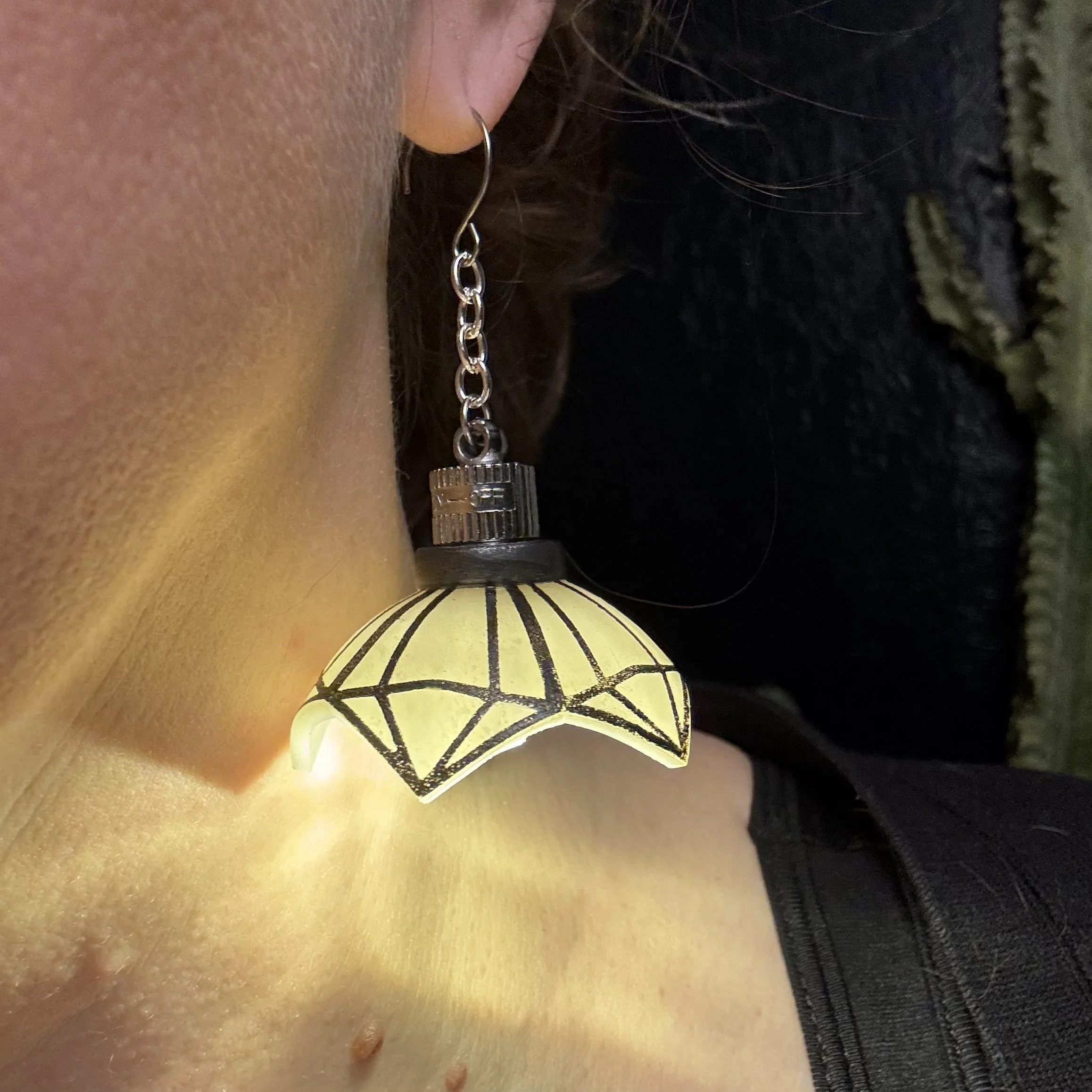 Printed Crystal Stained Glass Illuminated Earrings 27