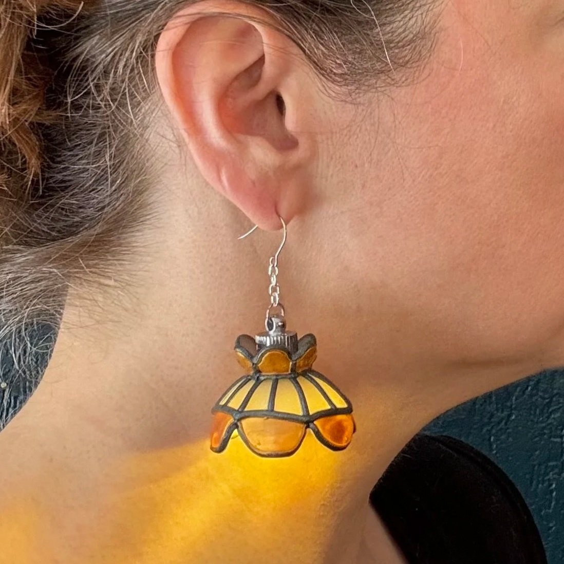 47 Ready-to-Ship Hand Leaded Stained Glass Illuminated Earrings