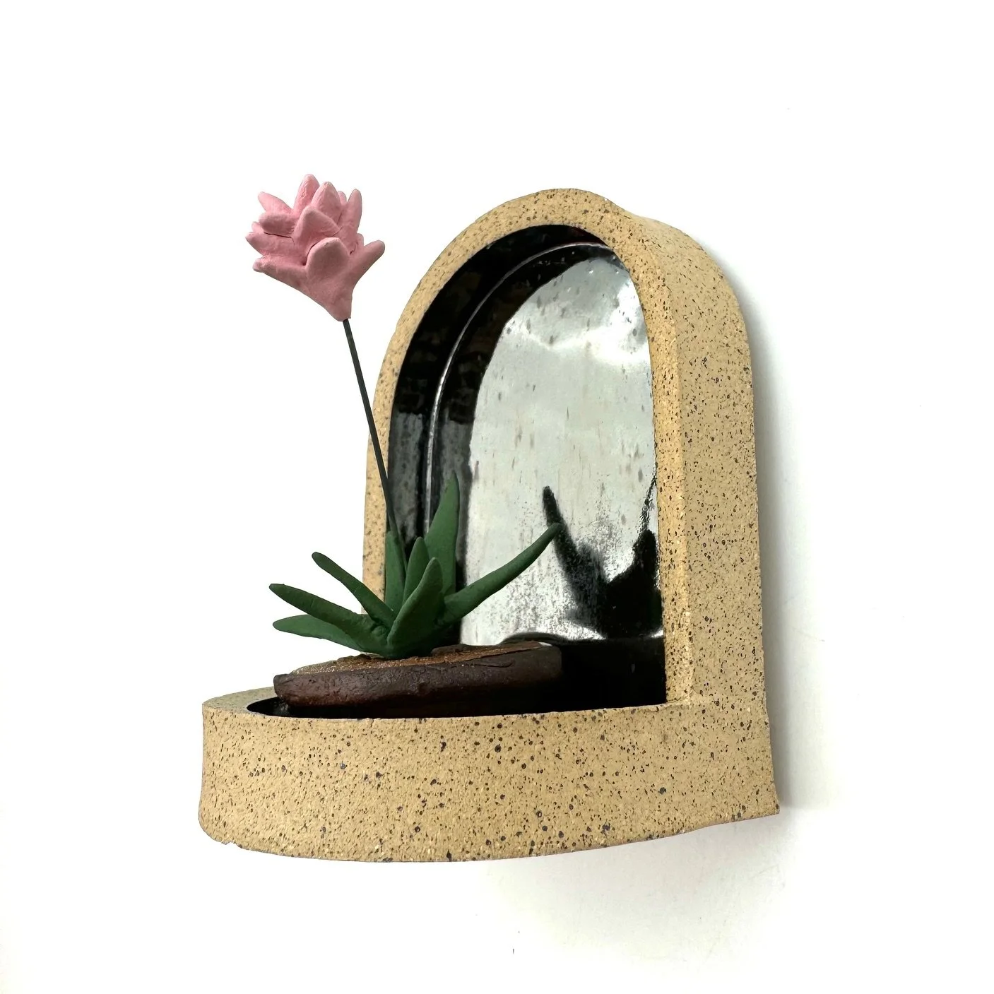 Wall Hanging Arch with Pink Bromeliad