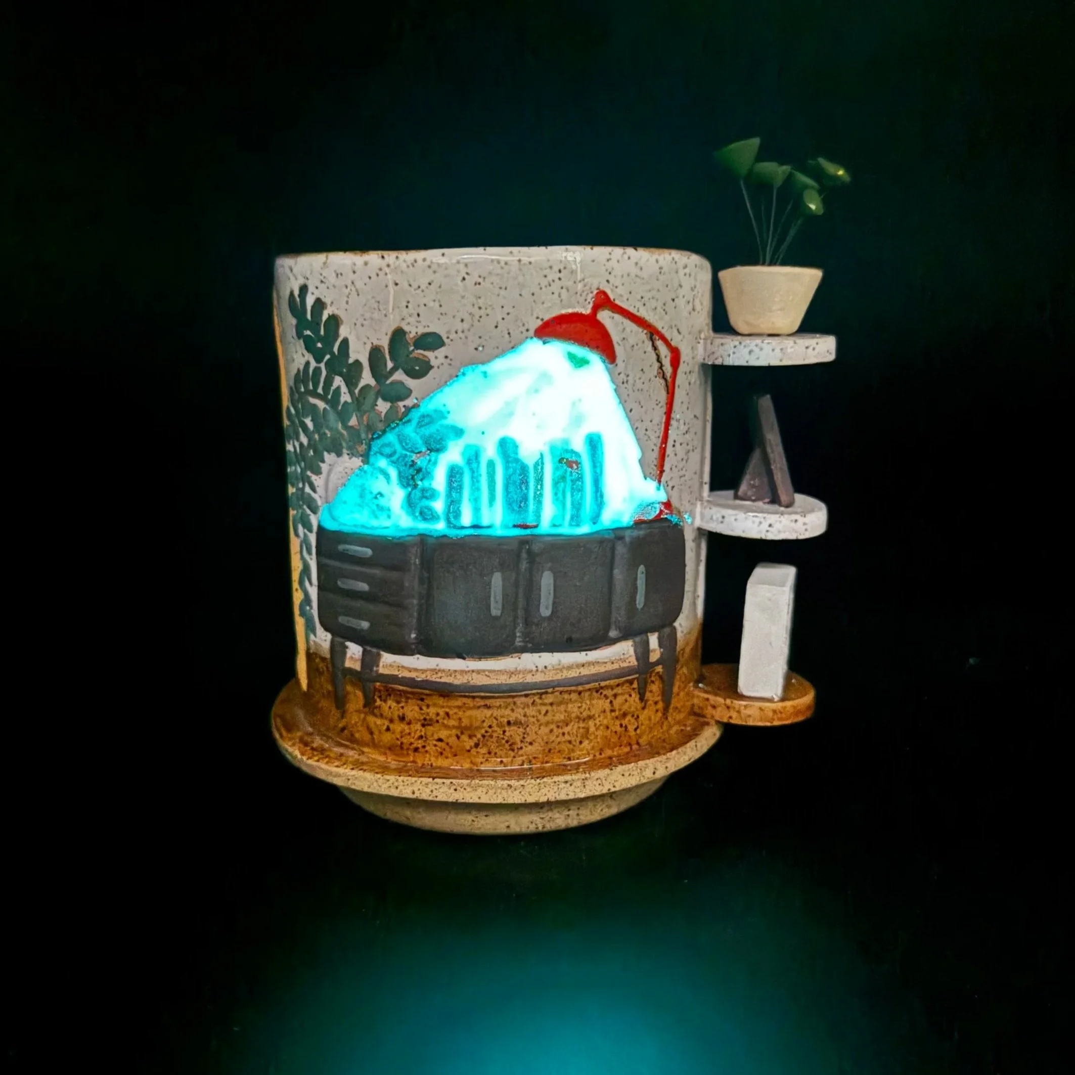 Stamped Glow in the Dark Shelfie with Orange Chair- Discounted