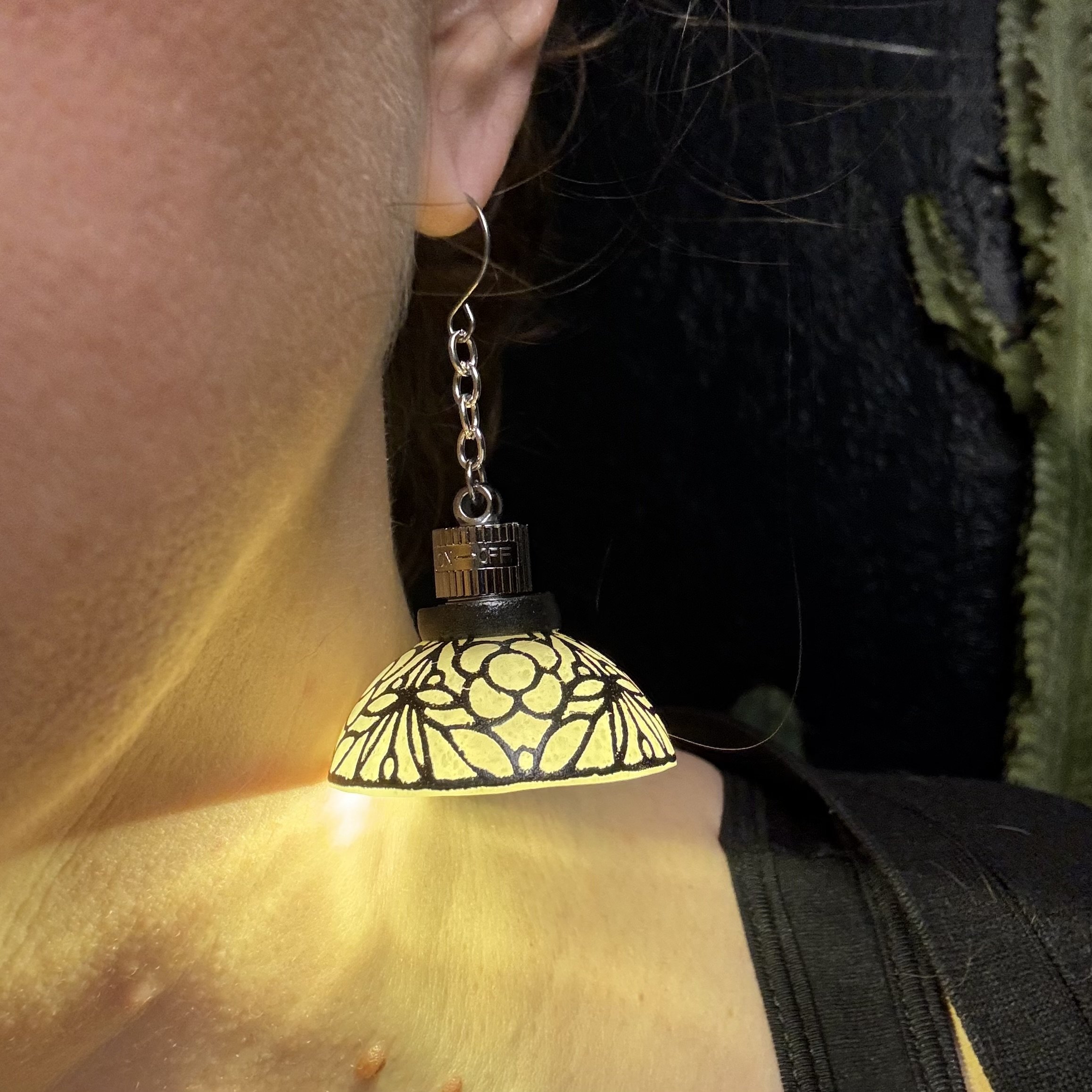 Printed Stained Glass Illuminated Earrings 28