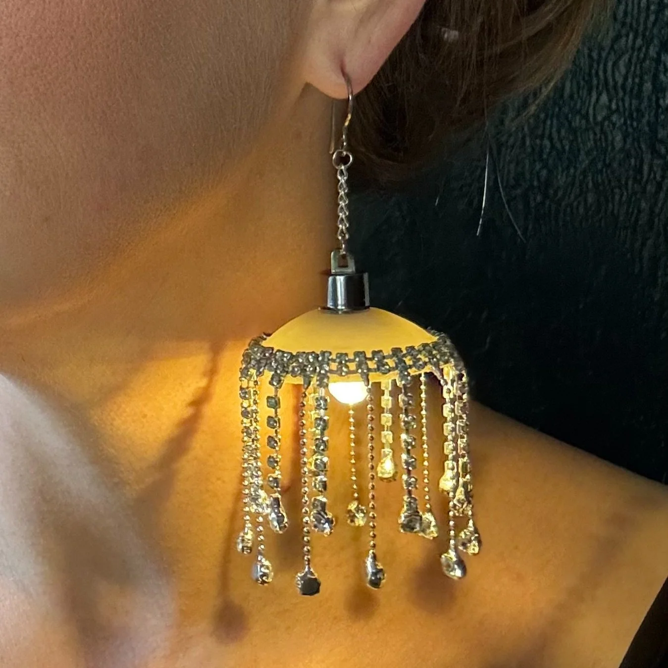 Rhinestone Chandeliearrings Translucent