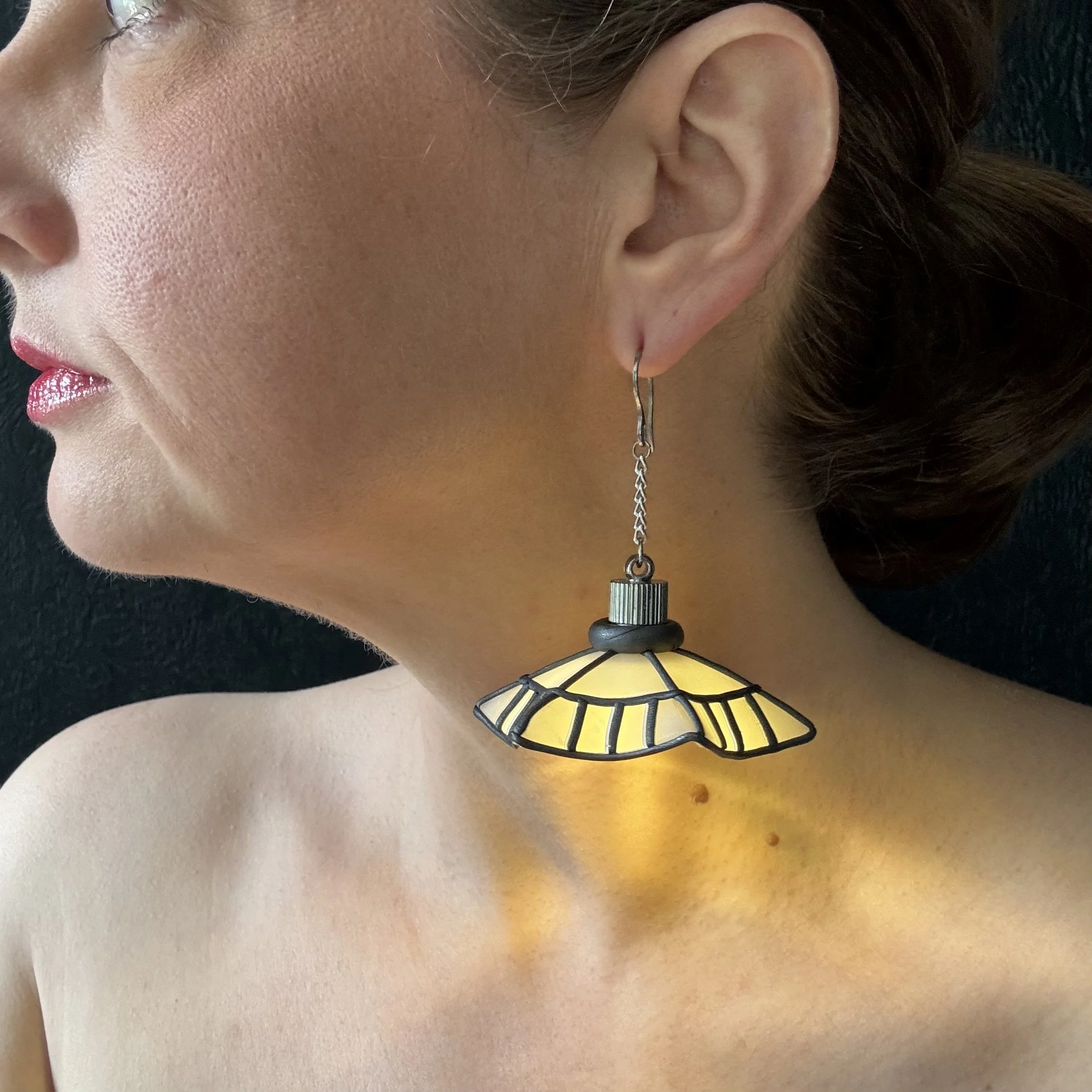 Stained Glass Illuminated Chandeliearring #7
