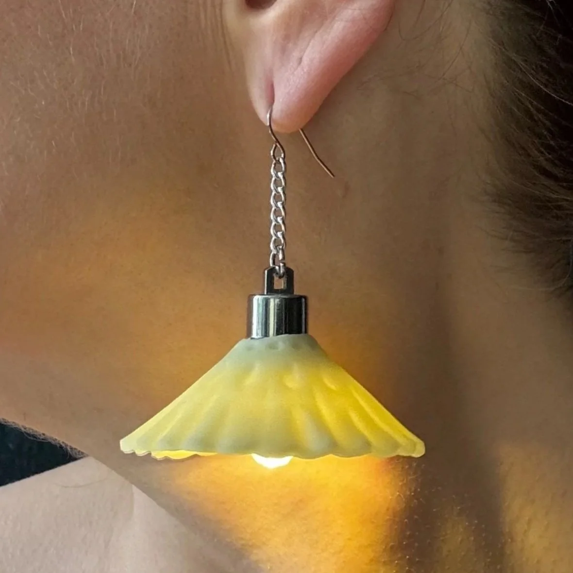 4- Single Preorder Glow in the Dark Lamp Shade Illuminated Earring (ship date 12/6/2025)