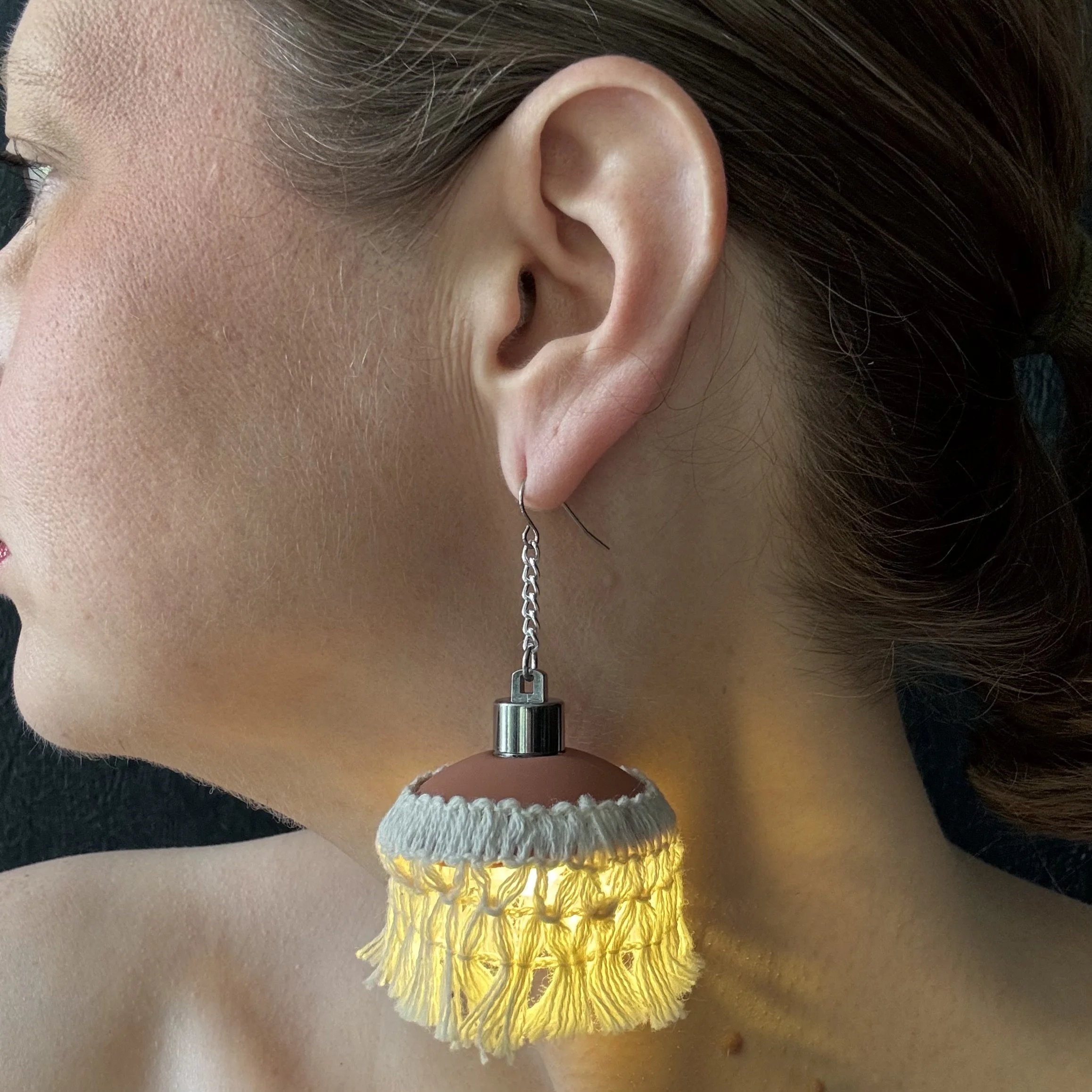 Macrame Illuminated Earrings