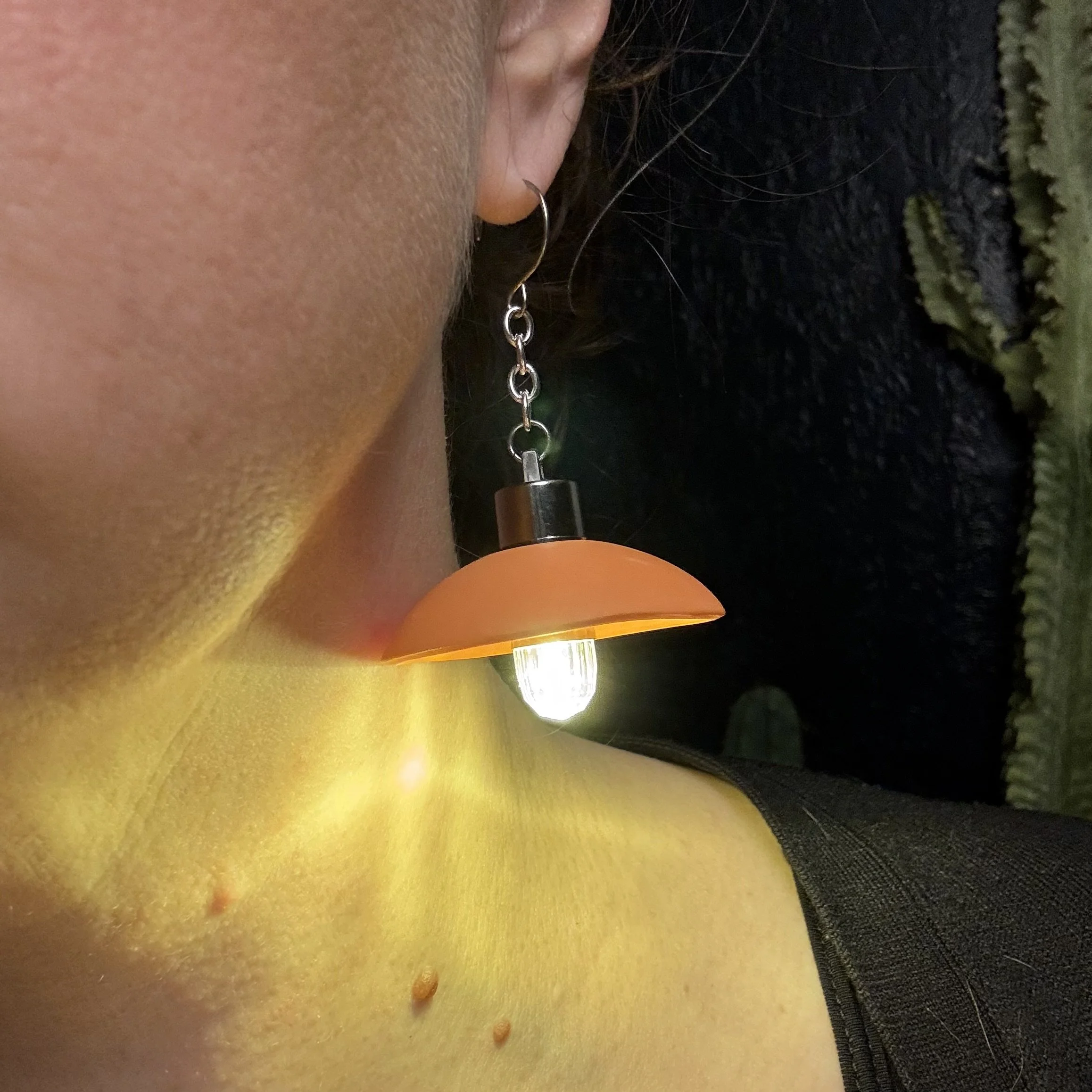 Orange Dome Illuminated Earrings 20