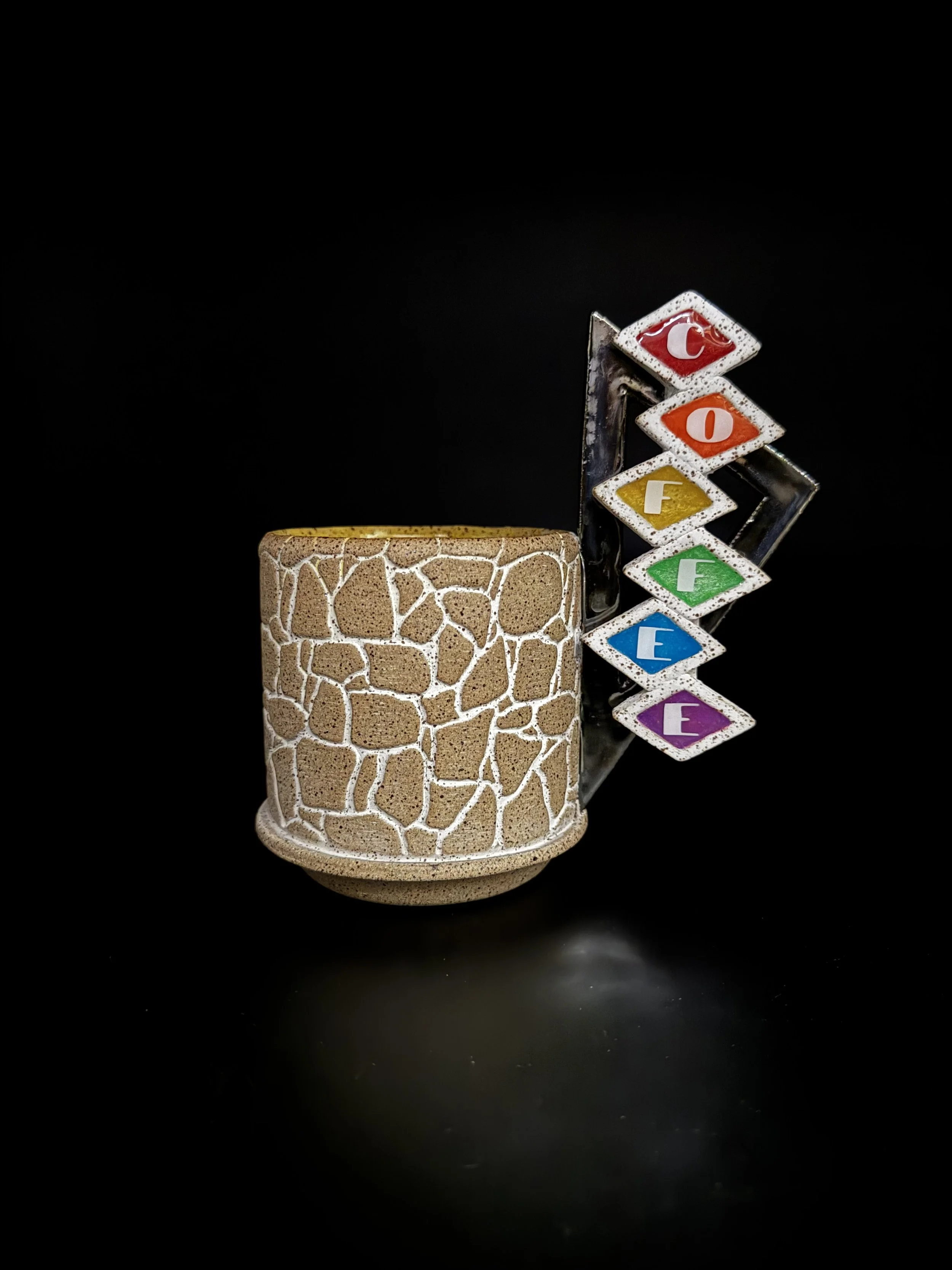 Glow in the Dark Googie "Coffee" Sign Mug with Palladium Triangle